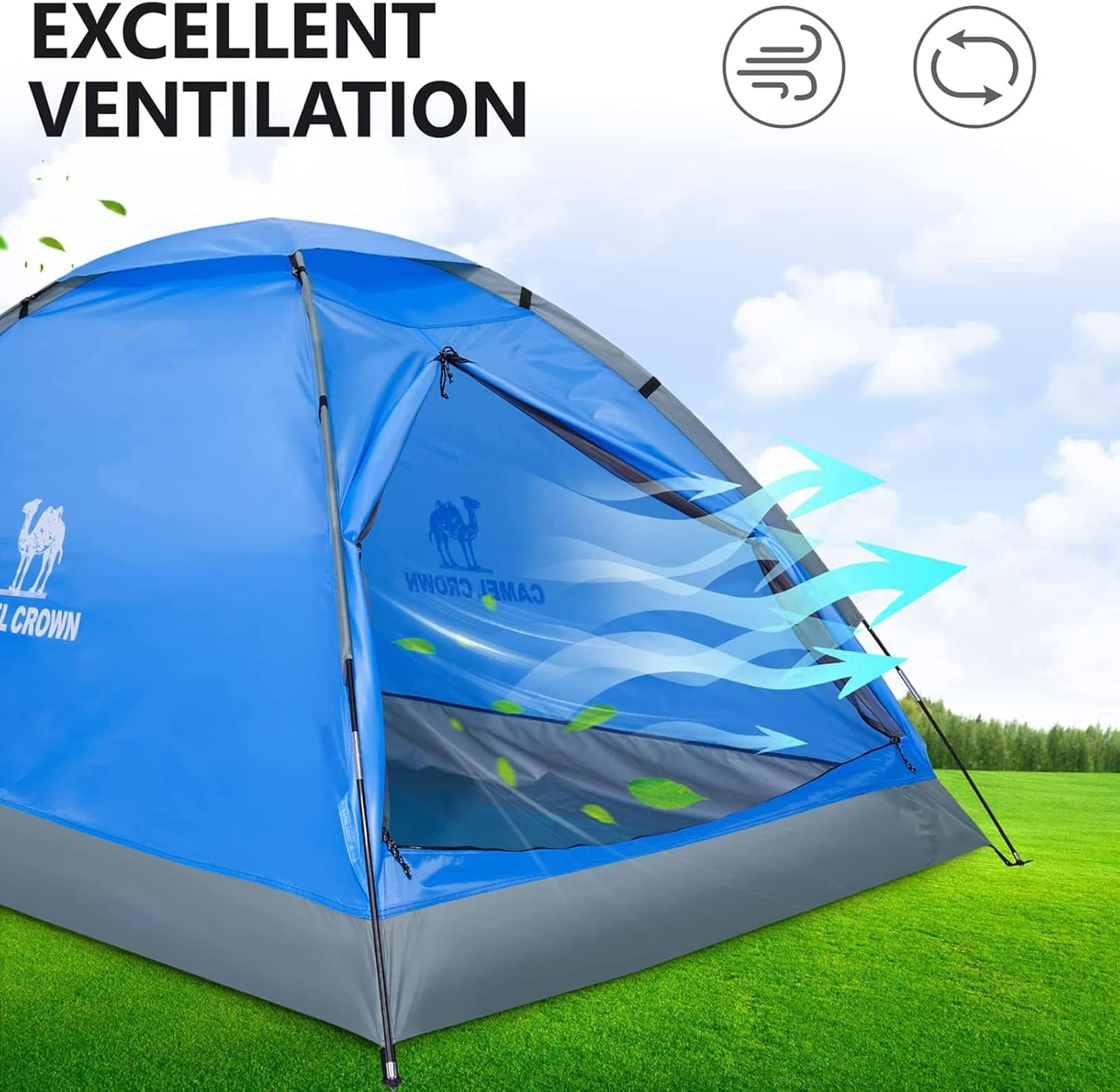 CAMEL CROWN Tents for Camping 2/3/4/5 Person Camping Dome Tent, Waterproof,Spacious, Lightweight Portable Backpacking Tent for Outdoor Camping/Hiking