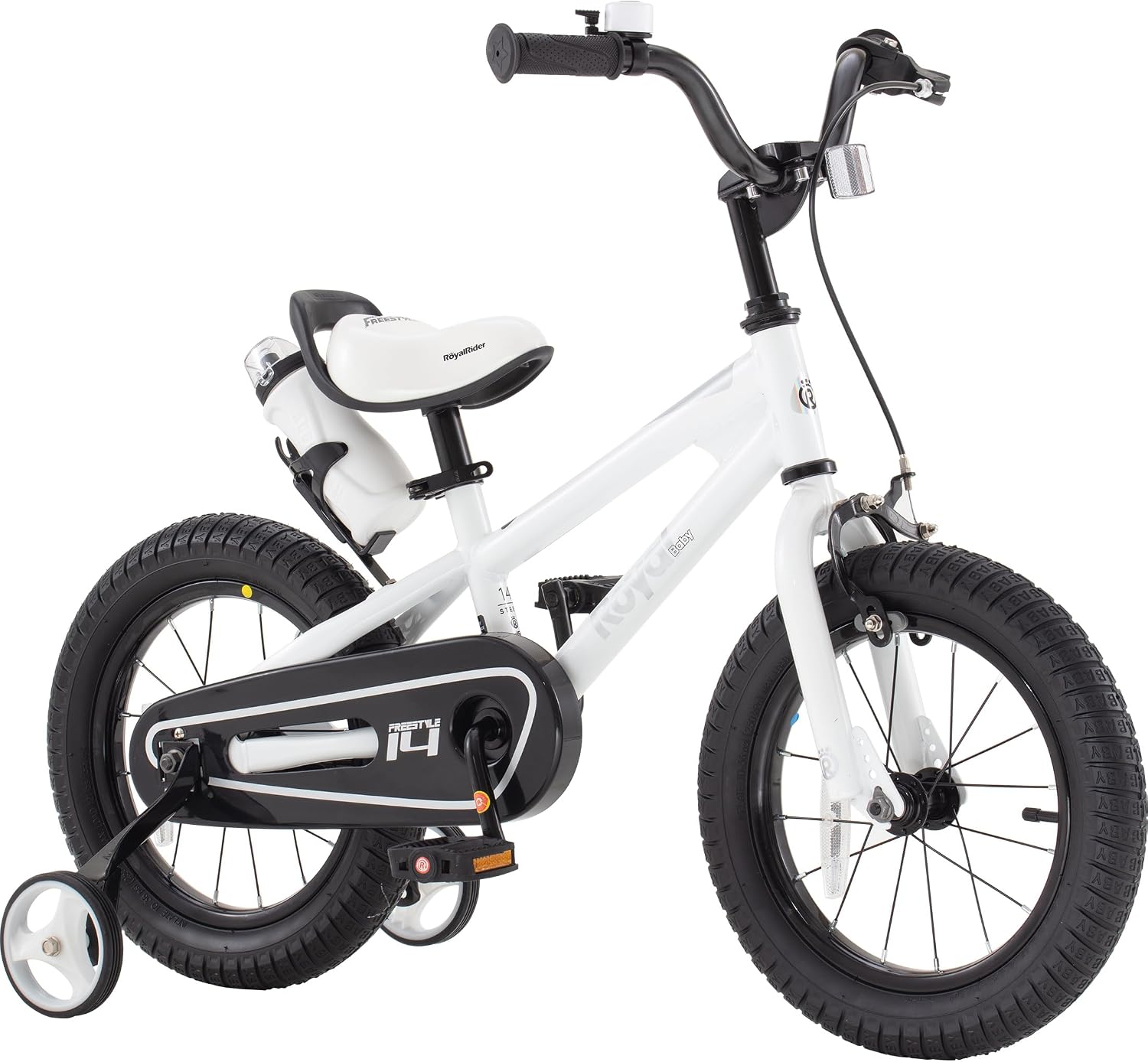 RoyalBaby Freestyle Kids Bike 12 14 16 Inch with Training Wheels, 18 Inch with Kickstand, Bicycle for Ages 3-10 Years Boys Girls
