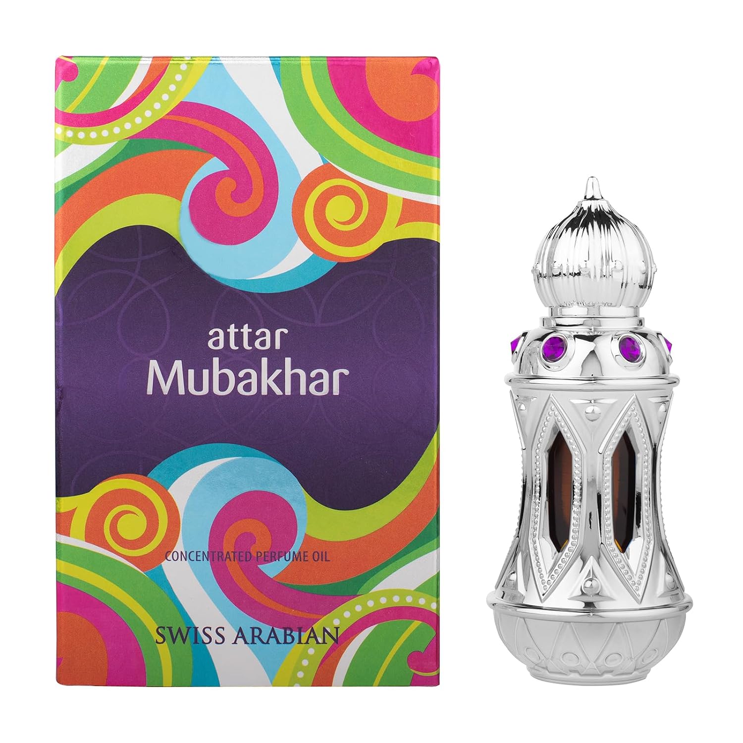 Swiss Arabian Attar Mubakhar - Luxury Products From Dubai - Long Lasting Perfume Oil for Unisex - Blend of Bergamot, Mandarin