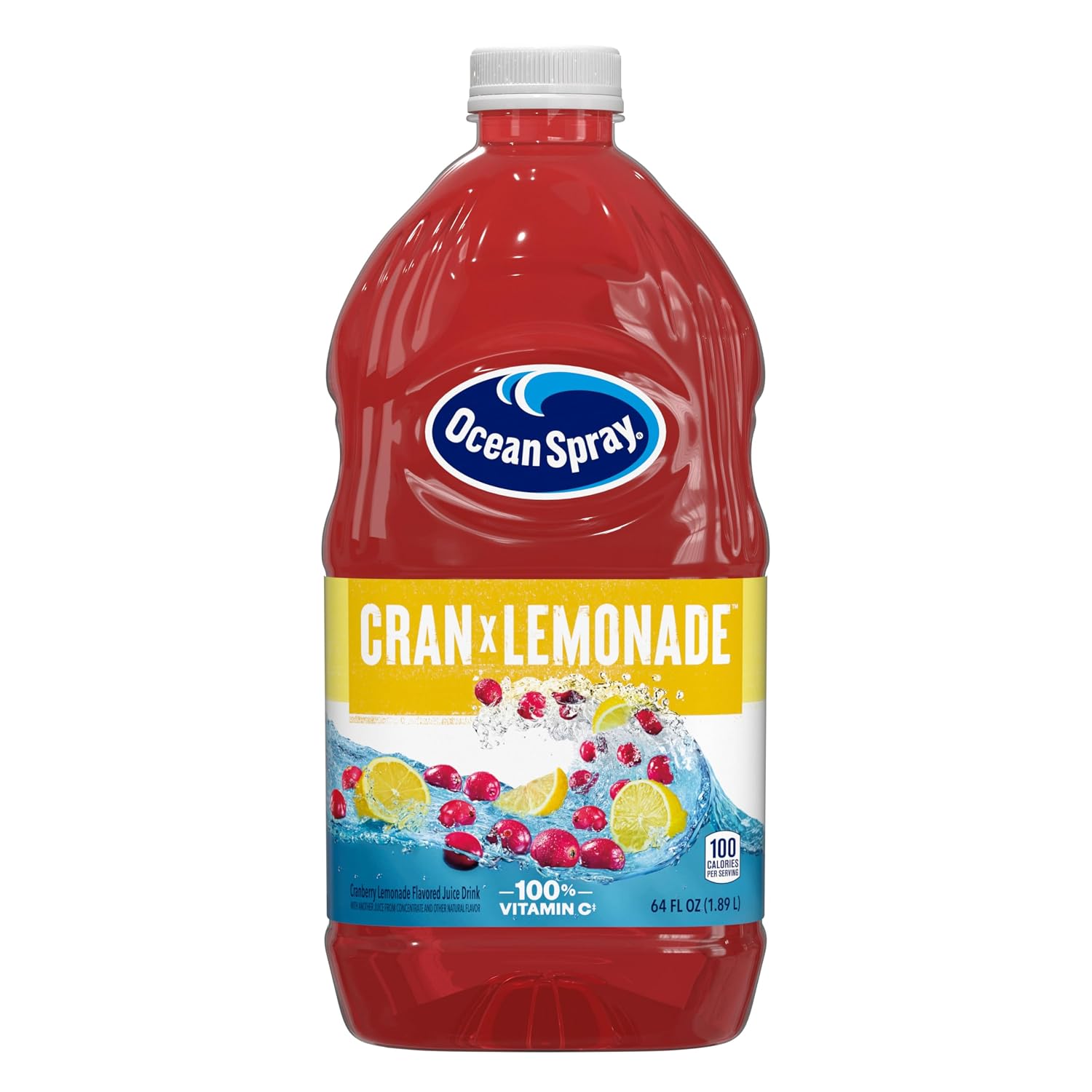 Ocean Spray® Cran-Apple™ Juice Drink, 64 Ounce Bottle, 8 Count | Ocean Spray® Cran-Apple™ Juice Drink, Made with Real Fruit Juice, 64 Fluid Ounce Bottle