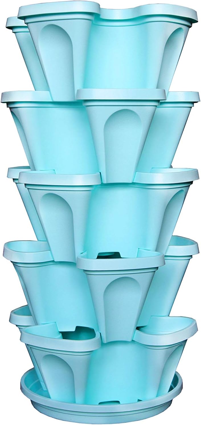 Mr. Stacky Vertical Gardening Planter (Tiffany Blue)