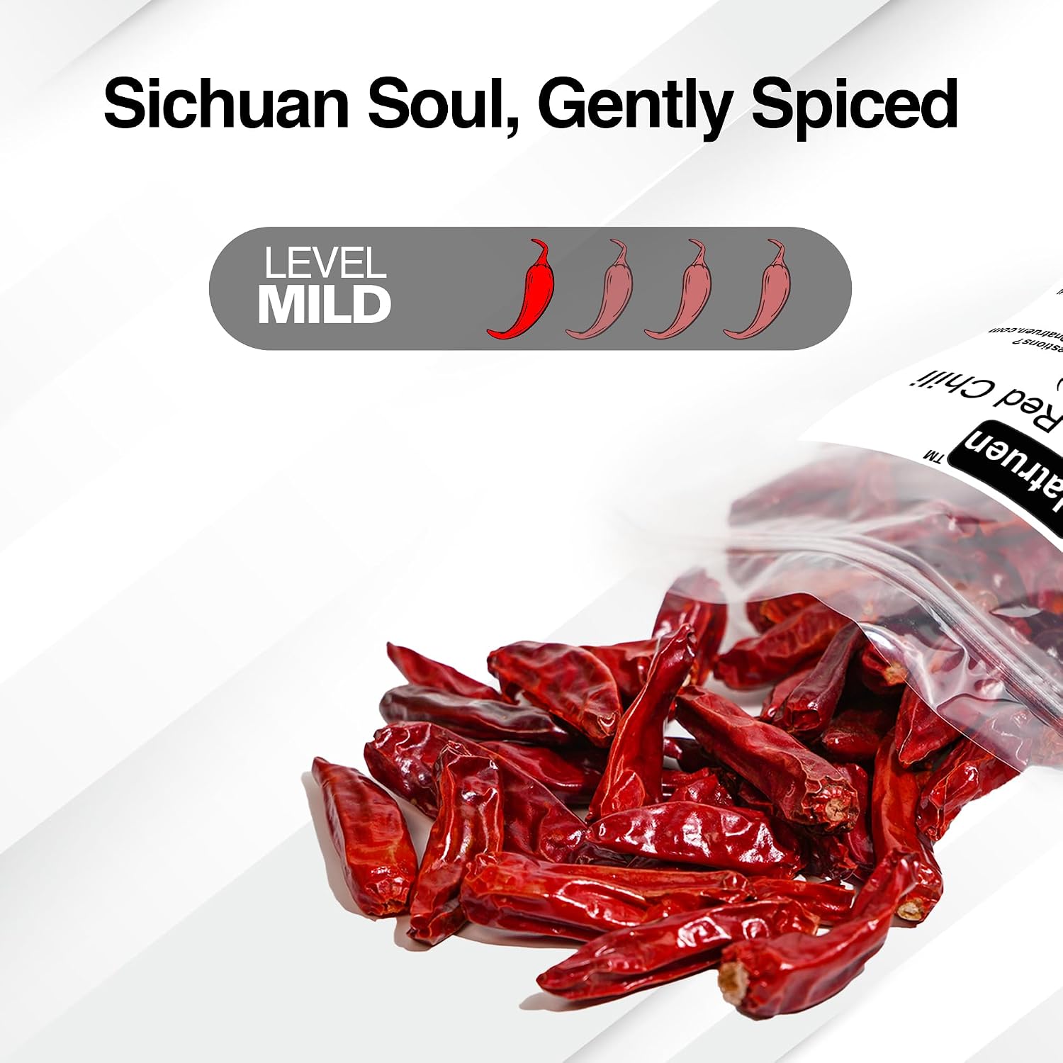 Natruen Dried Sichuan Red Chili Pods 4 oz, Medium Hot, Whole Chilies