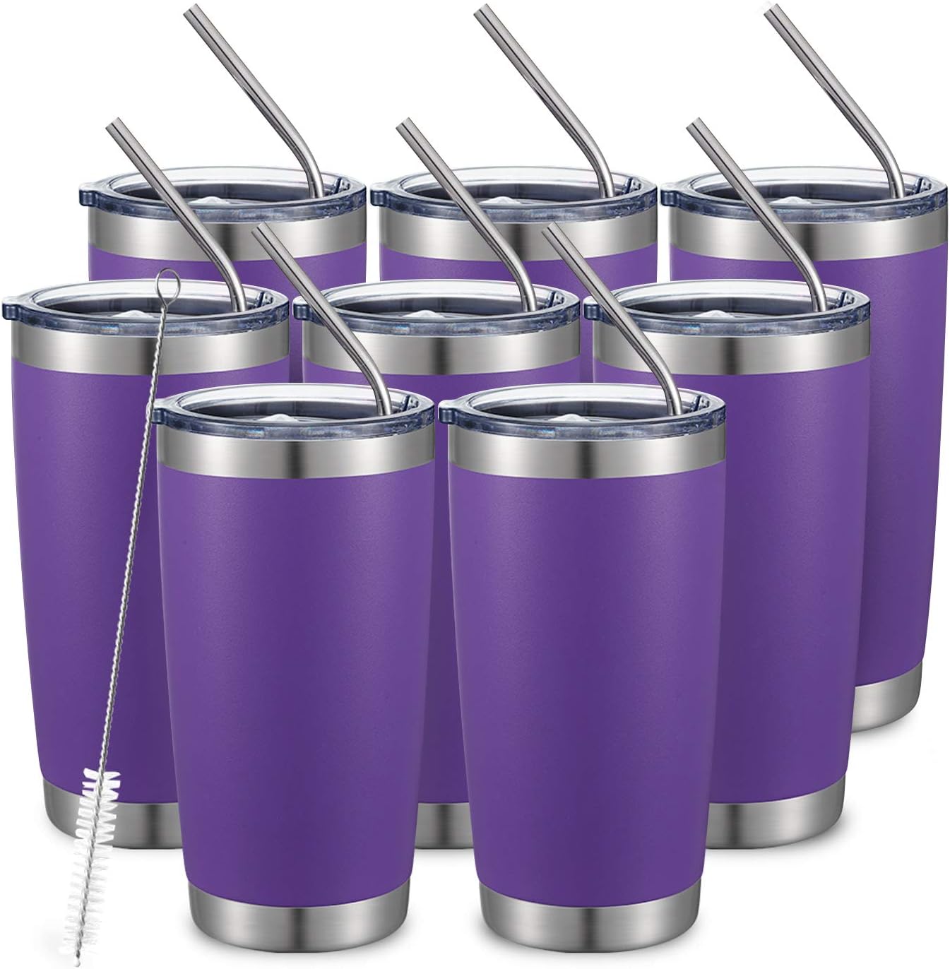 COMOOO 20oz Double Wall Vacuum Insulated Travel Mug