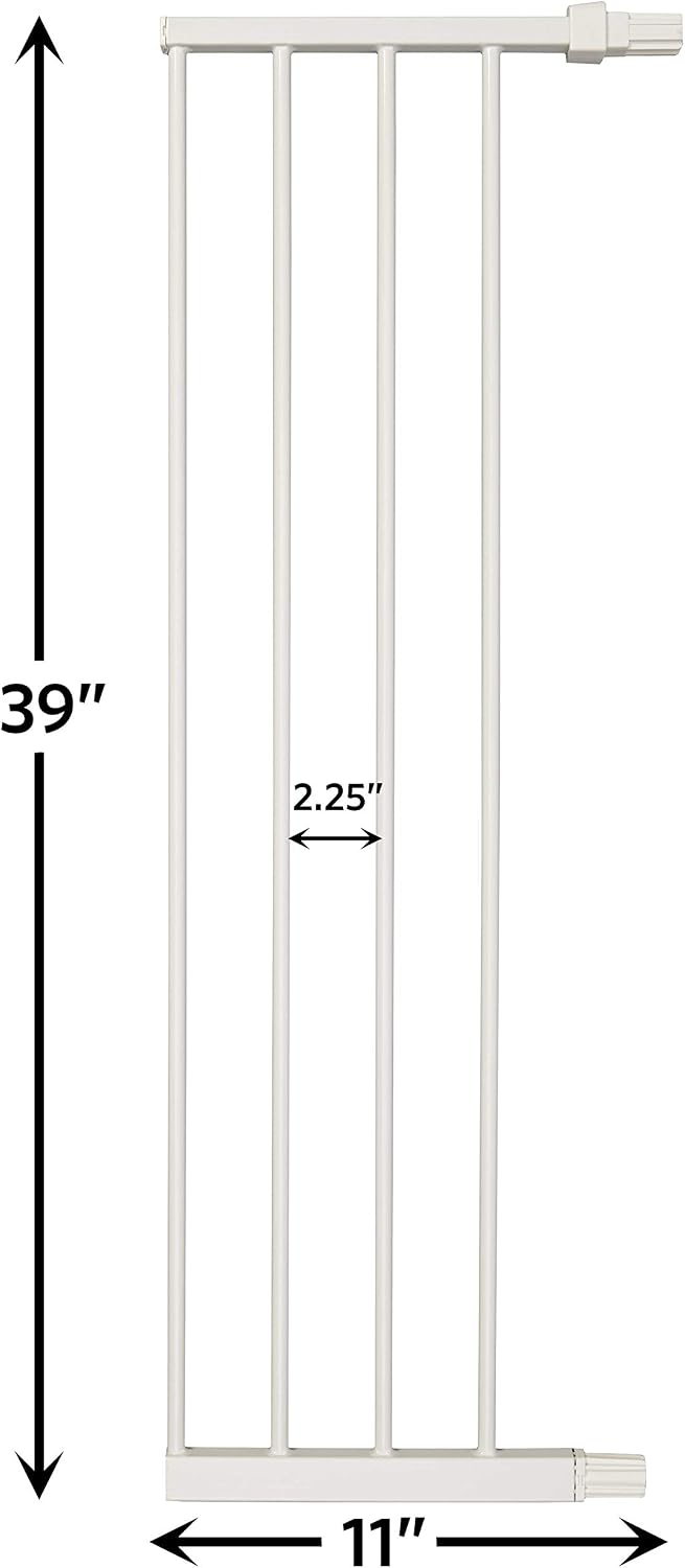 MidWest Homes for Pets Steel Pet Gate Extension; Pet Gate Extension Measures 6' Wide x 39' High in Soft White (Fits MW Model # 2939SW)