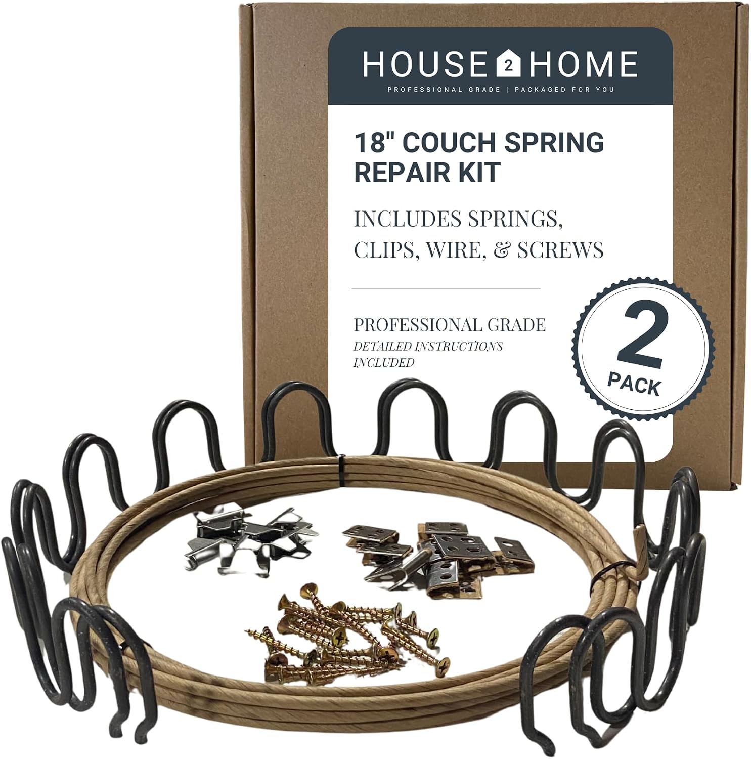 House2Home 18" Sofa Spring Repair Kit – Complete Couch Fix