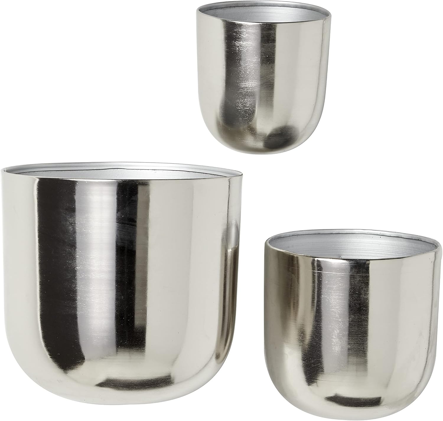 Deco 79 Metal Round Planter with Removable Stand, Set of 2 16", 13"H, Black