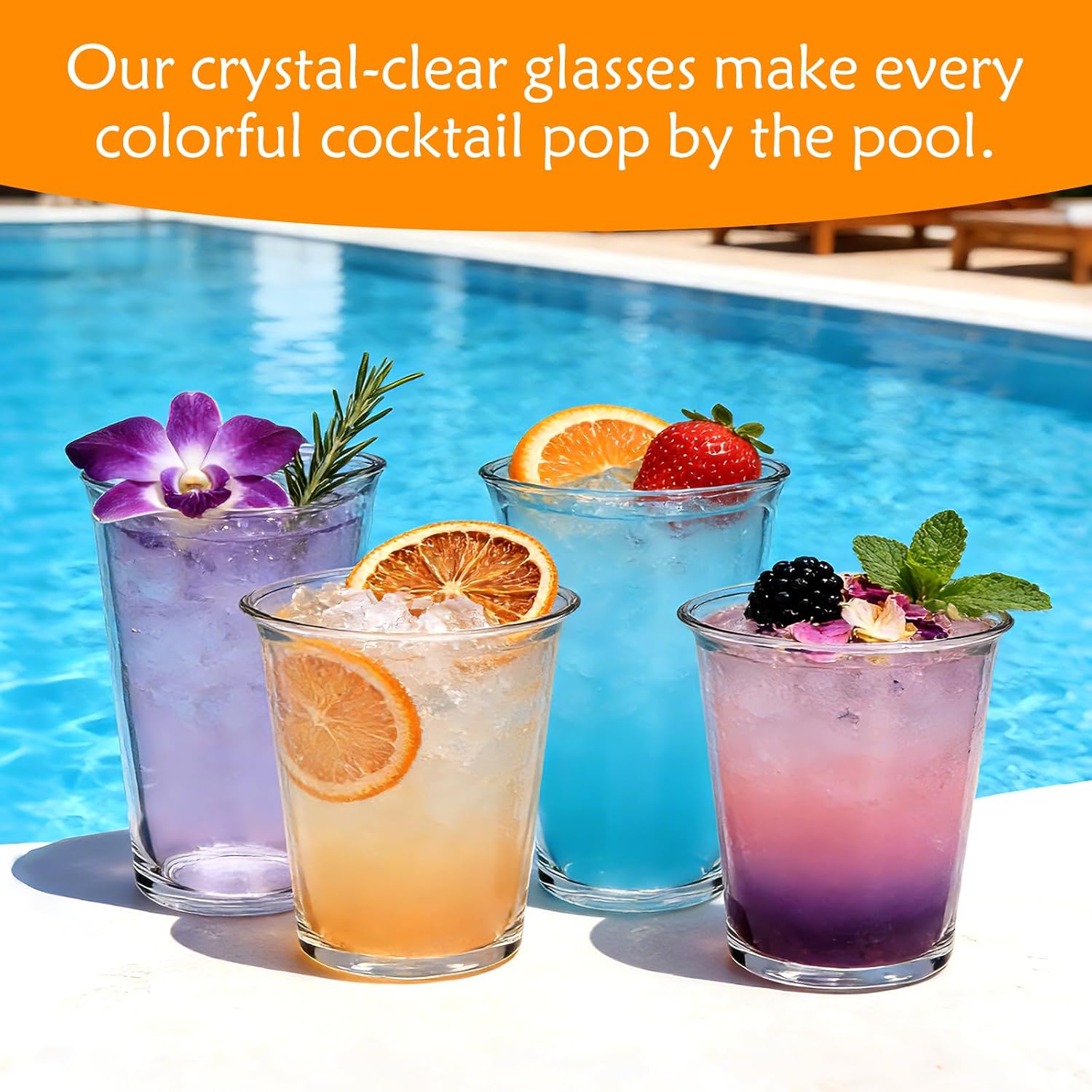 12 Pack Highball Glasses Set, 12 oz & 10 oz Stackable Thick Glass Cups | Drinking Glasses for Cocktails，Iced Coffee, Bubble Tea, Water