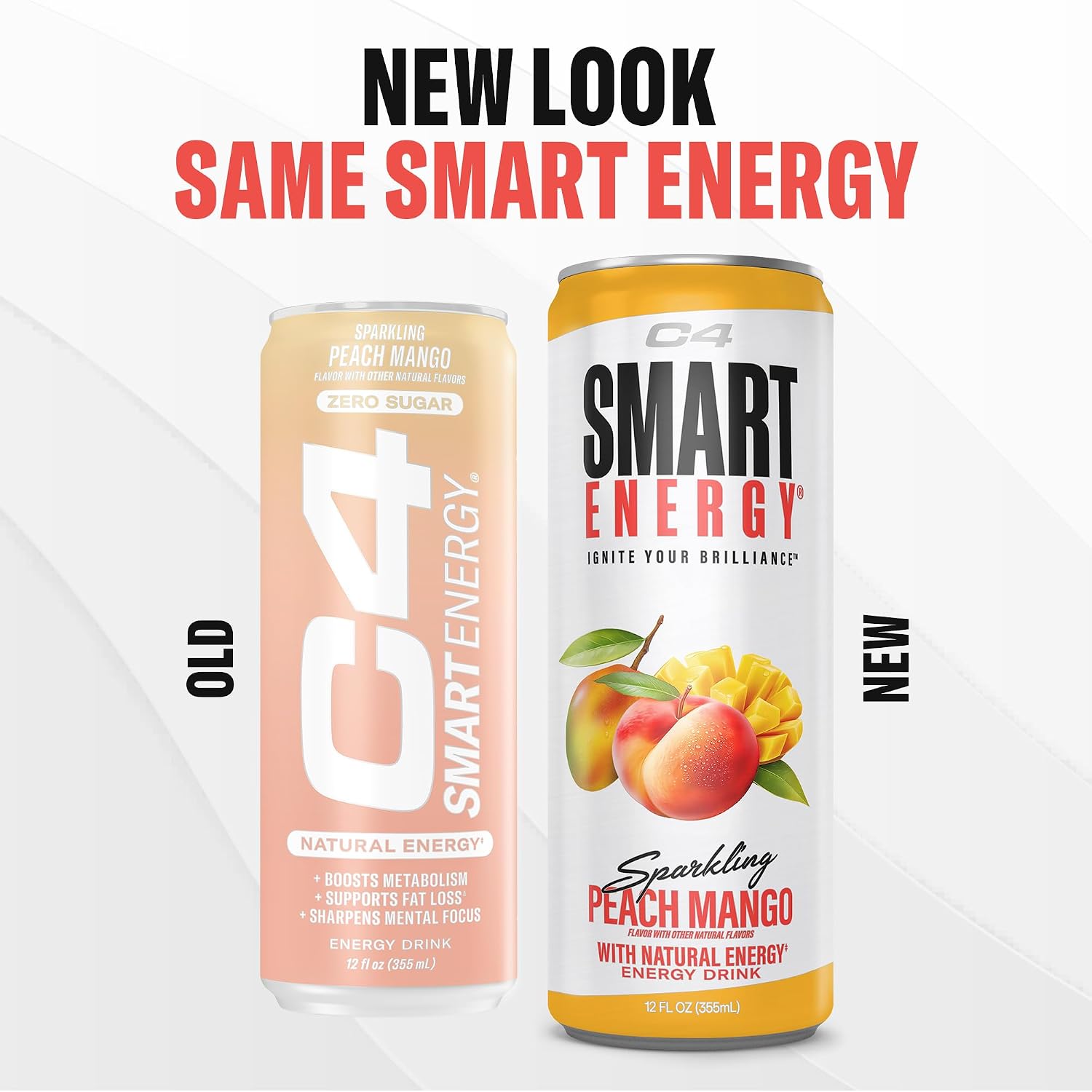C4 Smart Energy Drink, 200mg Caffeine, 12 Fl Oz 12pk