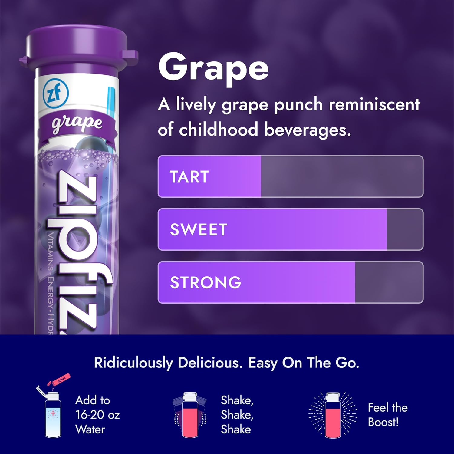 Zipfizz Energy Drink Powder, 20 Pack B12 Electrolyte - Pink Lemonade | Hydration tubes with vitamin drink benefits, 100mg caffeine, B12, electrolytes, & no artificial sugar for active lifestyle