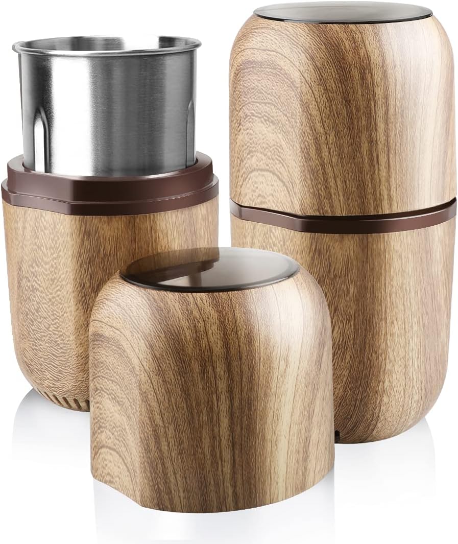 COOL KNIGHT Herb Grinder [large capacity/fast/Electric ]-Spice Herb Coffee Grinder with Pollen Catcher/- 7.5" (Black)
