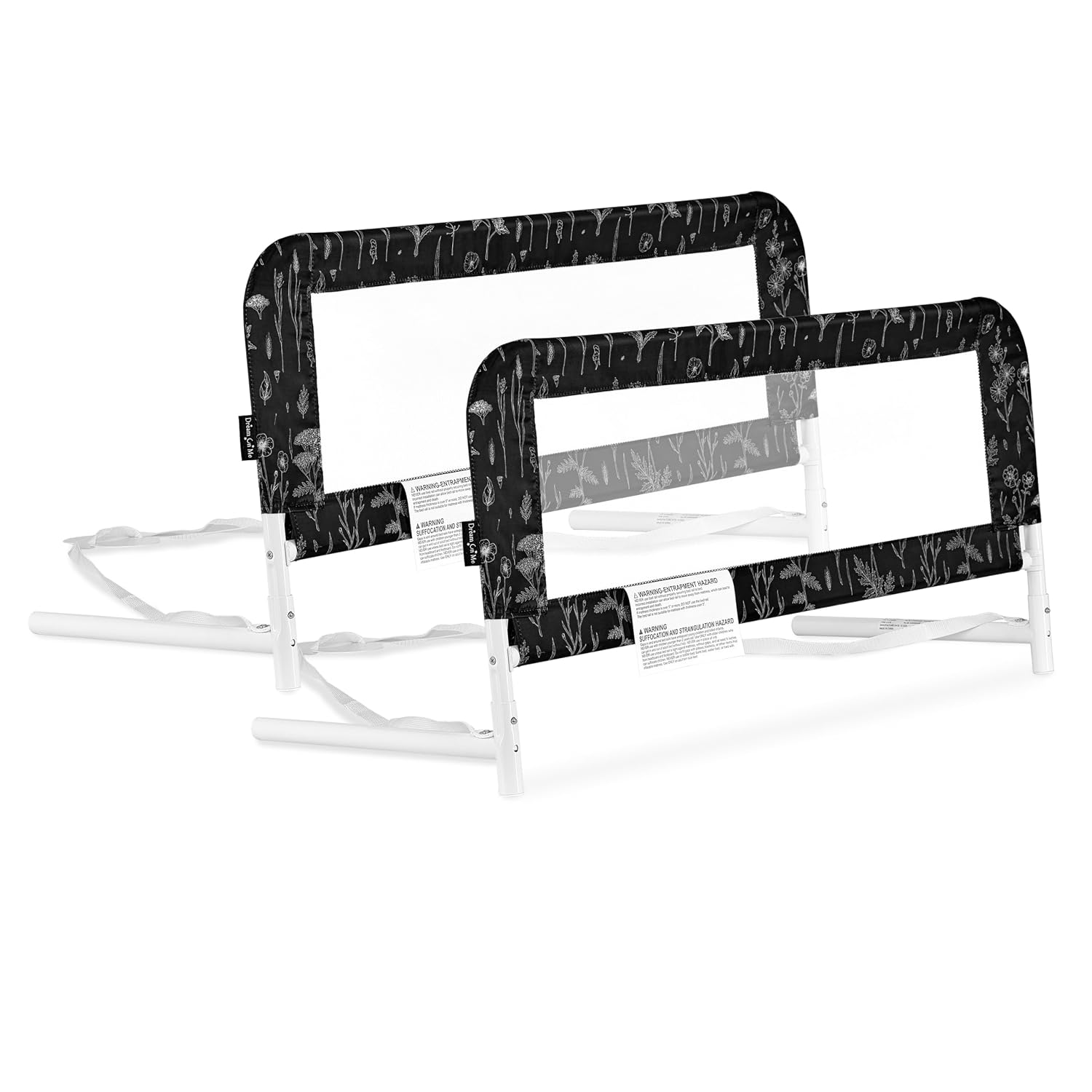Dream On Me Lightweight Mesh Security Adjustable Bed Rail Double Pack with Breathable Mesh Fabric in White, 2 Count (Pack of 1)