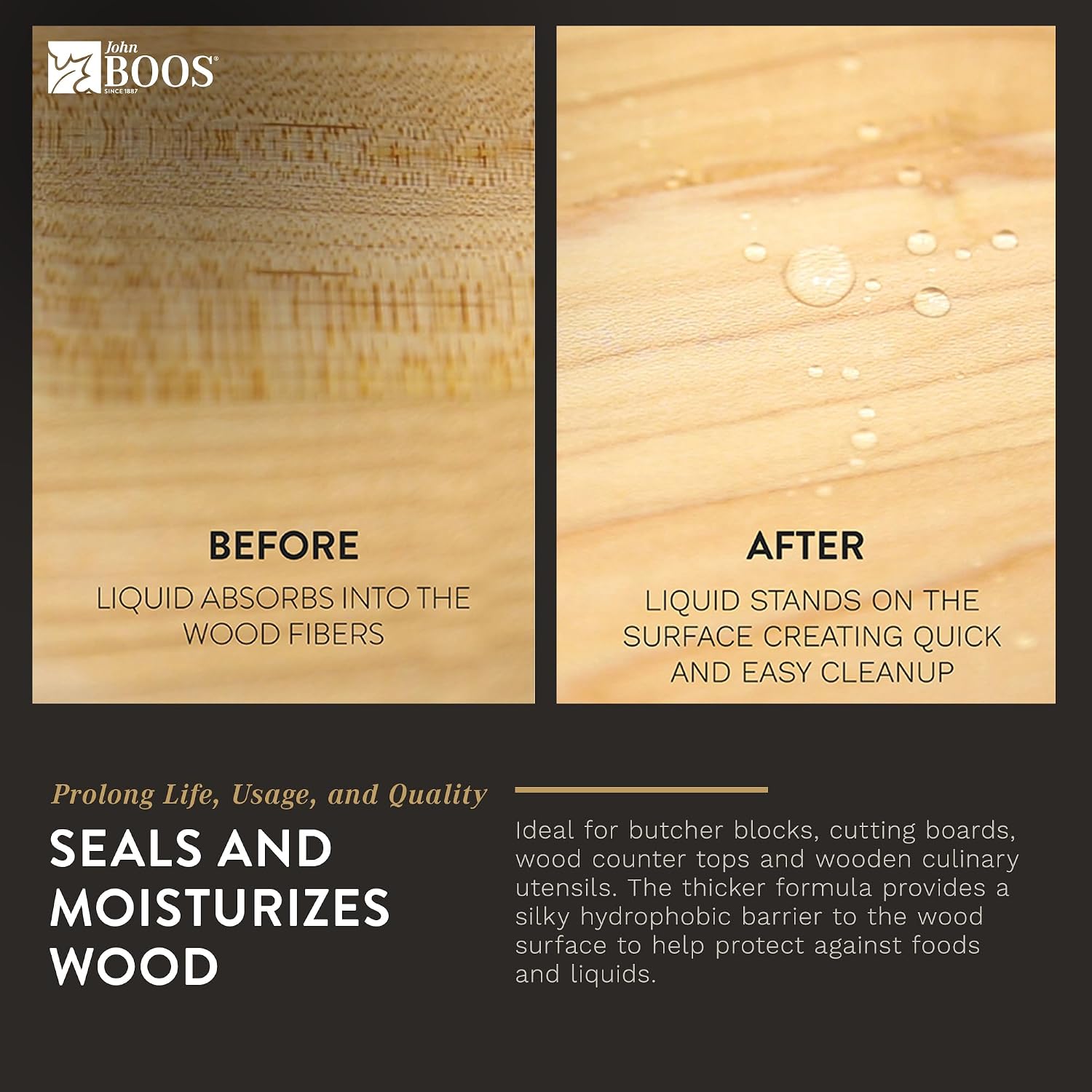 John Boos BBQ Series Rectangular Wooden Walnut Cutting Board, 3-Pack