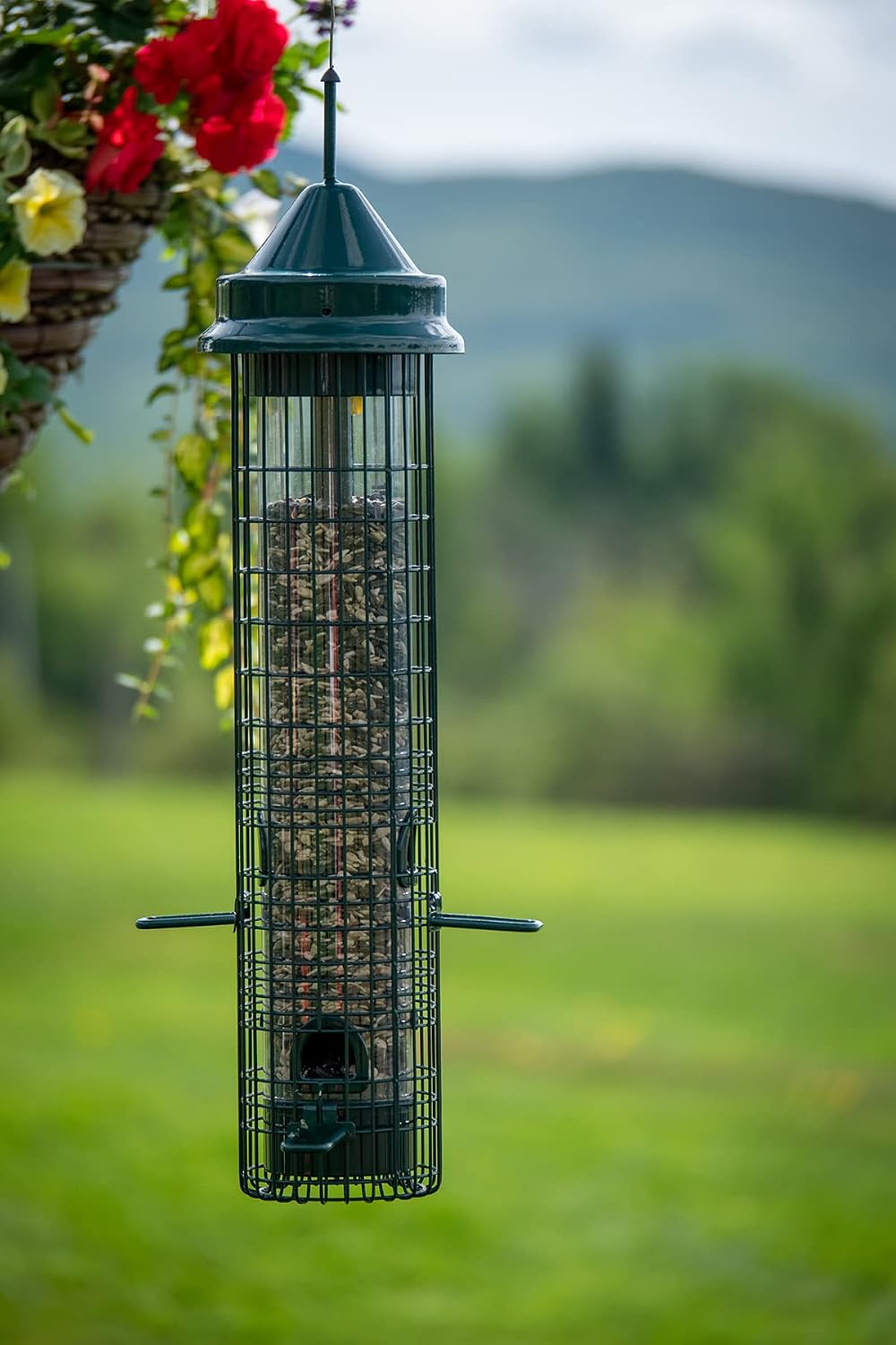 Squirrel Buster Classic Squirrel-proof Bird Feeder w/4 Feeding Ports, 2.4-pound Seed Capacity | Four feeding ports, weight-sensitive closure