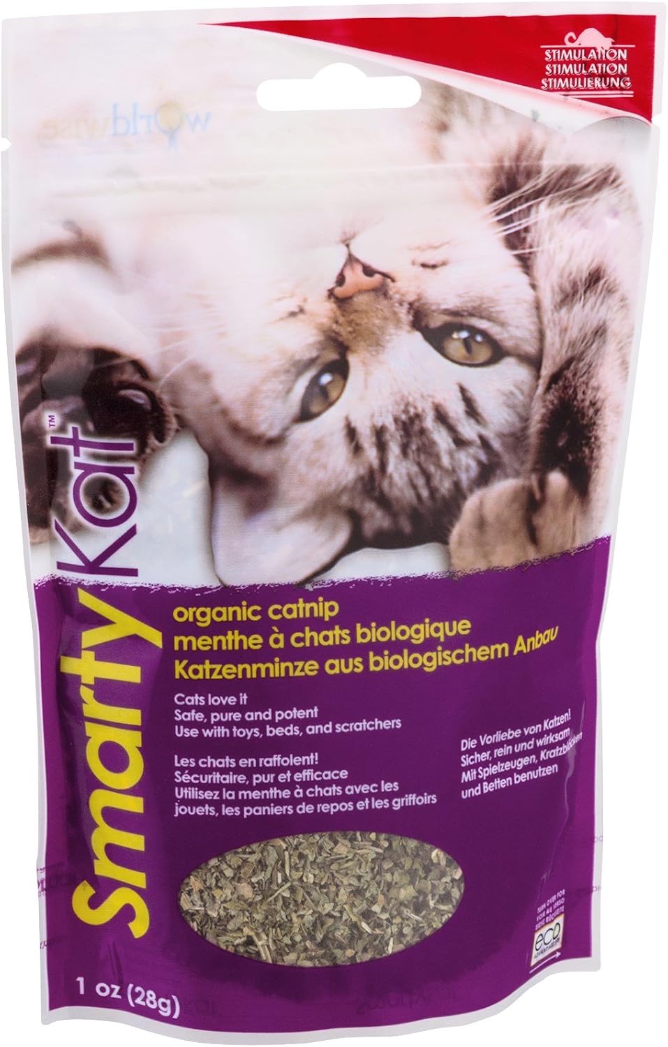 Smartykat Certified Organic Catnip 1 Ounce Pouch-