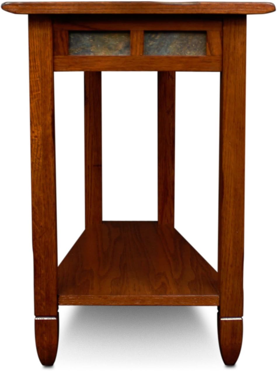 Leick Home Delton Wedge End Table, 17", Sienna