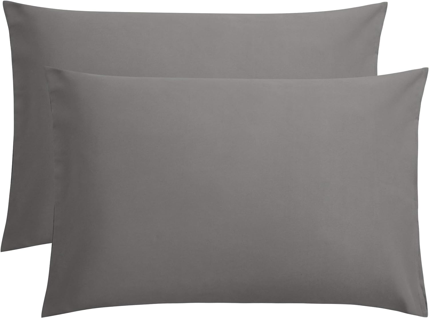 FLXXIE 2-Pack Microfiber Standard Pillow Cases, Envelope Style, White