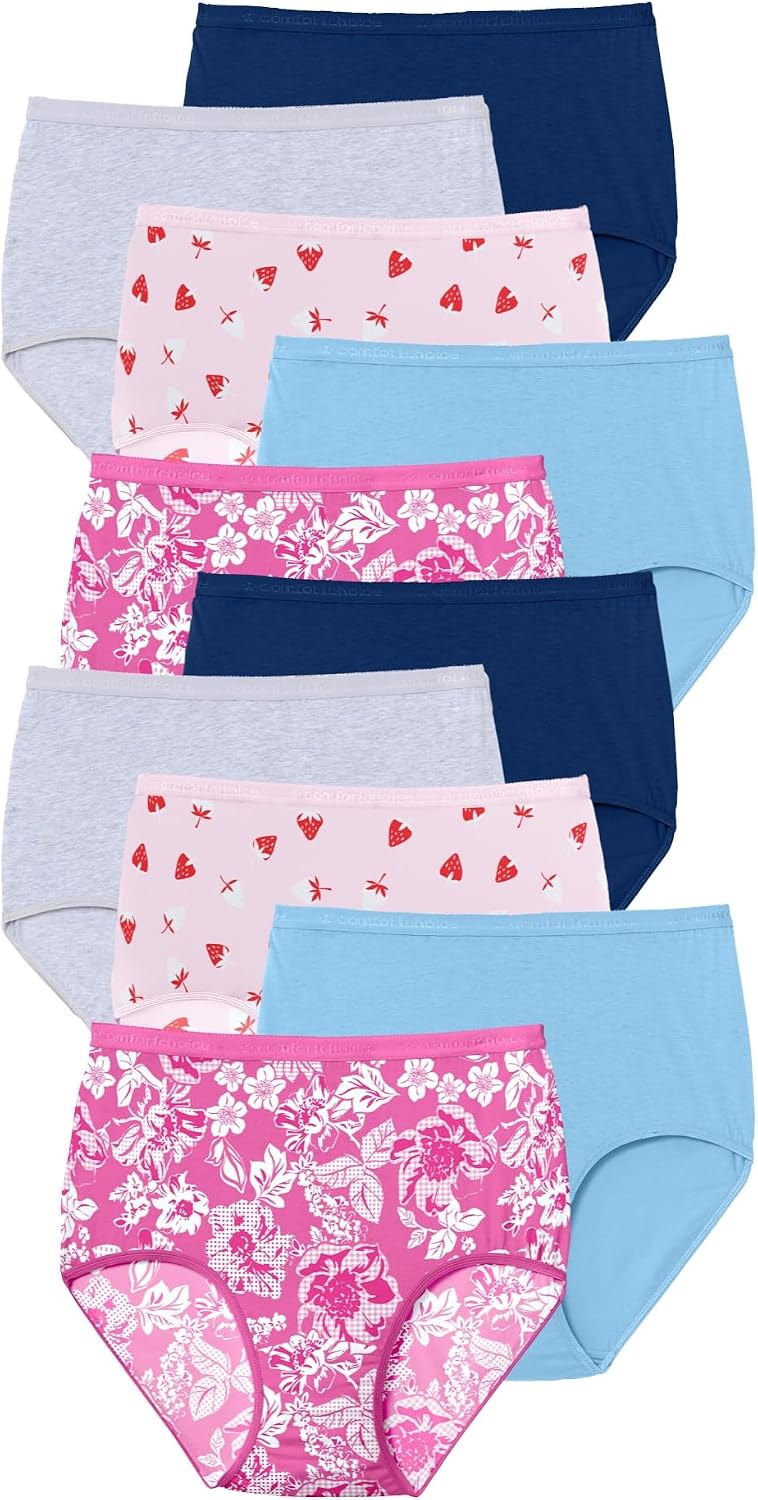 Comfort Choice Full Coverage Cotton Brief 10-Pack