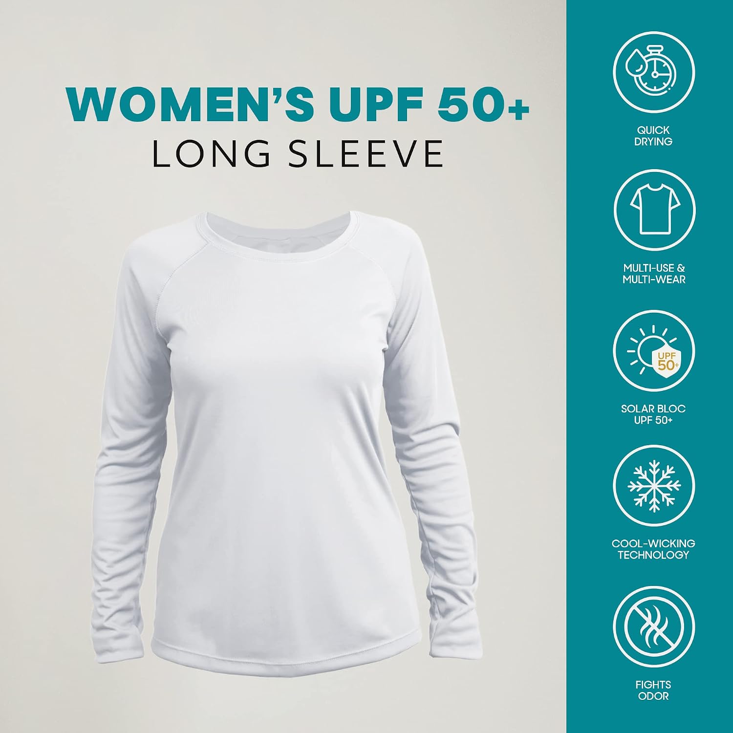 Vapor Apparel Women’s UPF 50+ UV Sun Protection Long Sleeve Performance Regular Fit T-Shirt for Sports and Outdoor