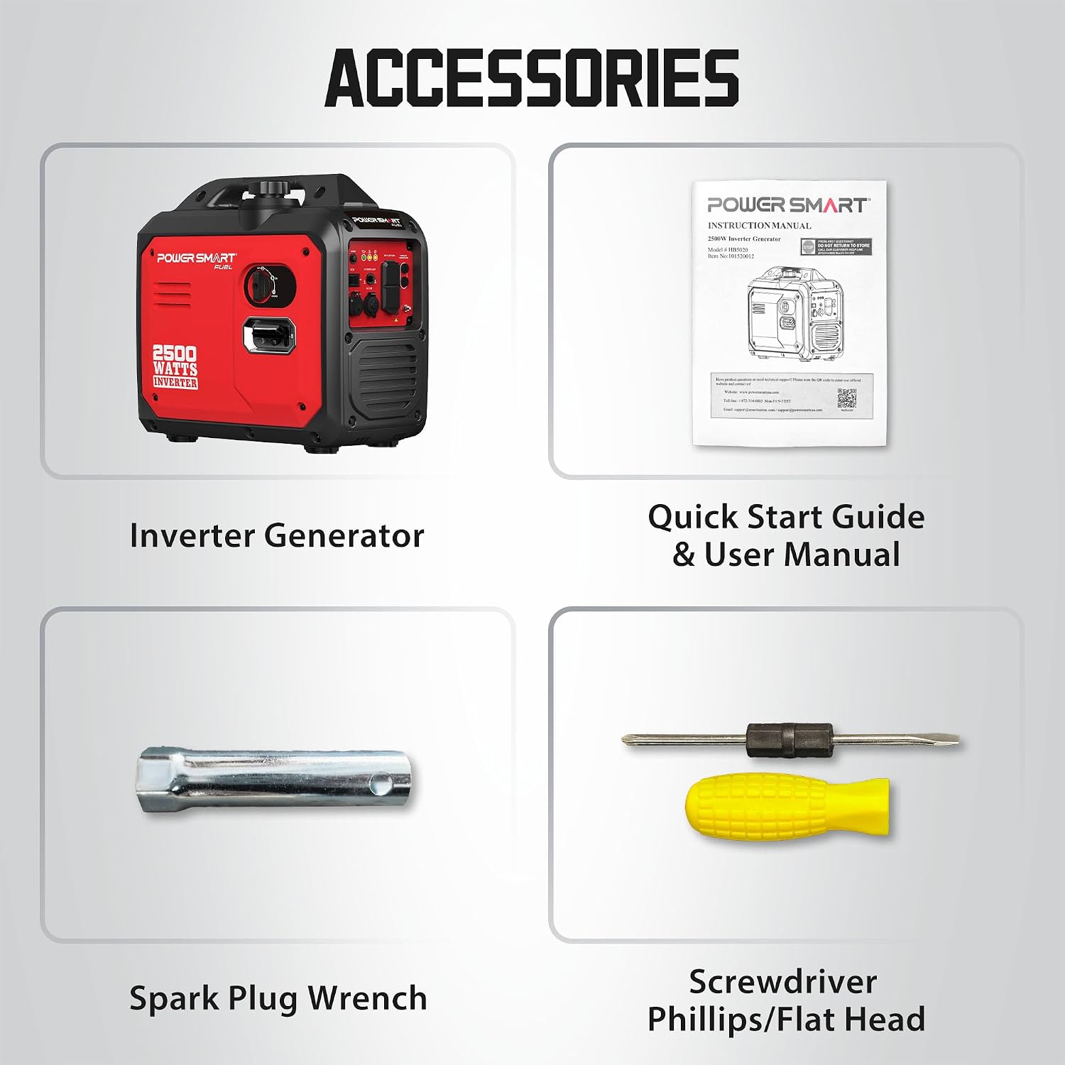 PowerSmart 2500 Watt Portable Inverter Generator for Camping