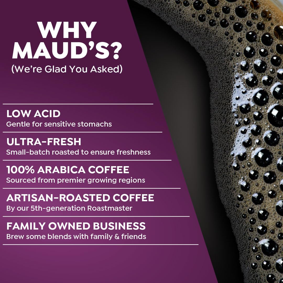 Maud’s Decaf Dark Roast Coffee Pods, 100ct | Decaffeinated Coffee in Single Serve Pods – Compatible with Keurig Coffee Makers