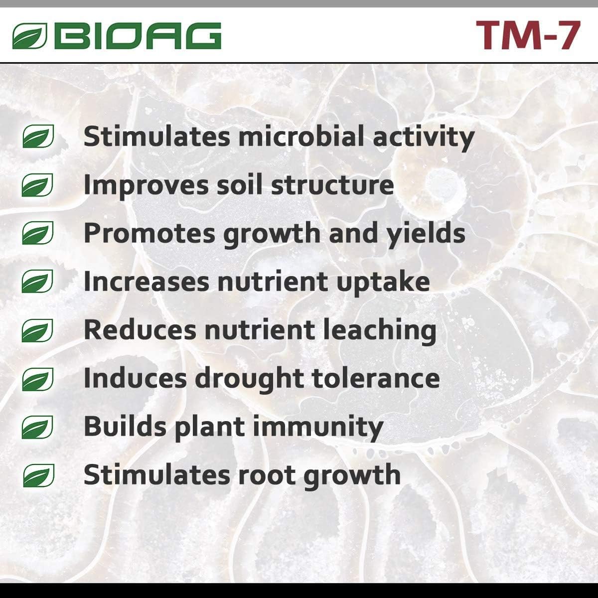 BioAg TM7 Organic Humic Acid Soil Conditioner Plus Essential Micronutrients, Dry Amendment for All Plants, S B Co Cu Fe Mn Mo Zn (300 Grams)