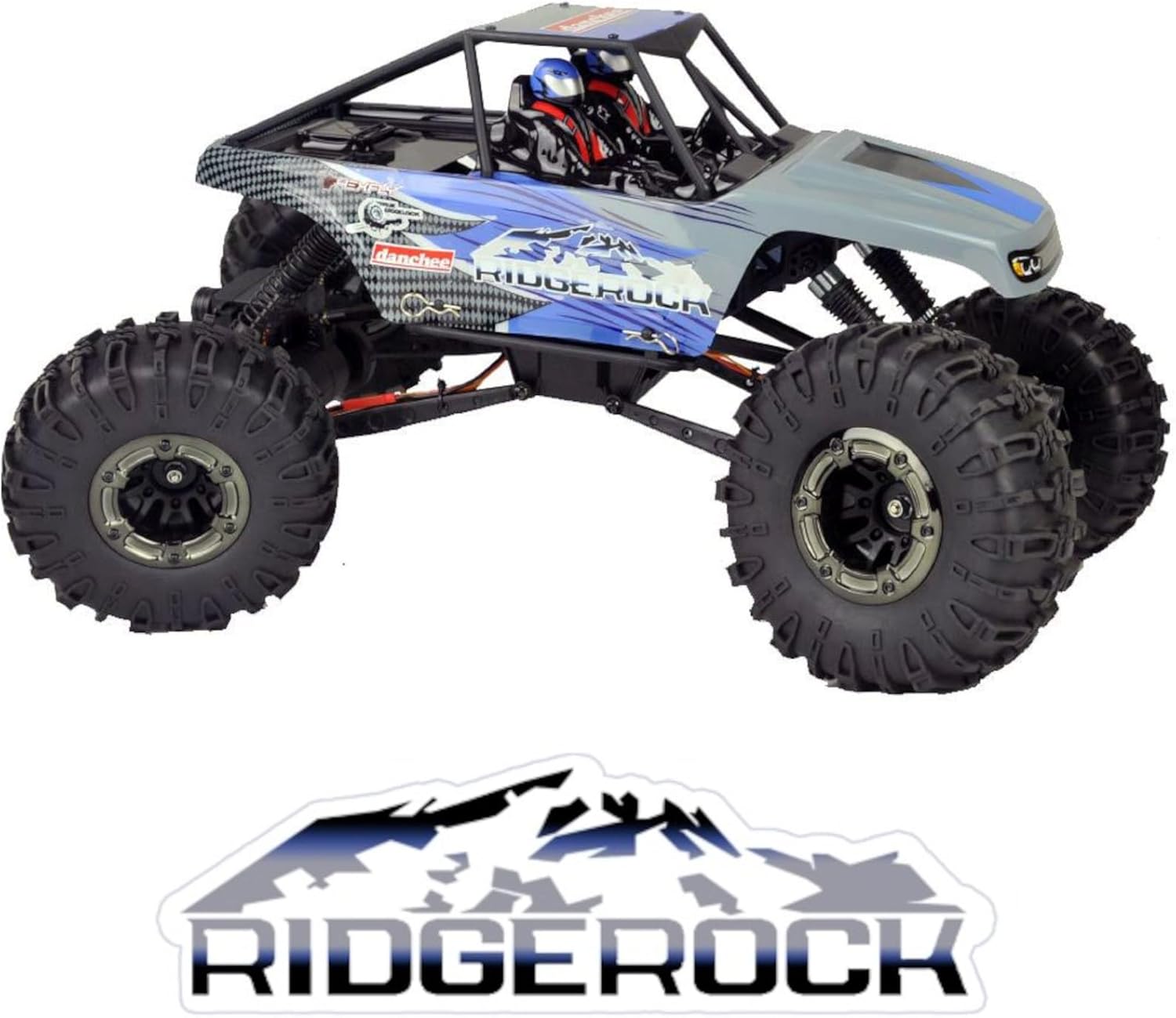 Redcat Racing Danchee Ridgerock 1/10 Scale 4WD Electric RC Rock Crawler – RC Truck RTR with 2.4GHz Radio, Dual Motors, 4-Wheel Steering