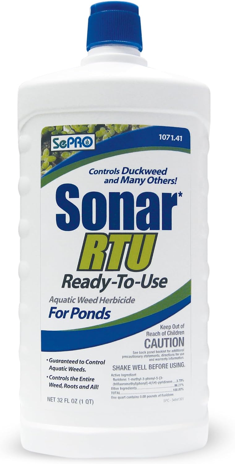 Season-Long Pond Protection Plan – Enhances Visual Appearance, Lasting Weed Control & Growth Prevention (Aquashade Plus + Sonar RTU)