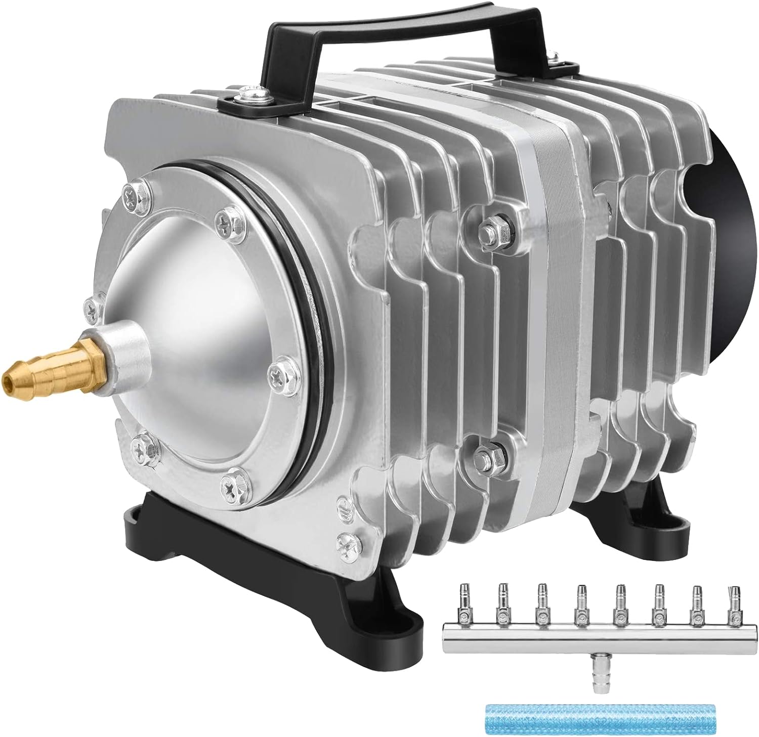 AquaMiracle Aquarium Air Pump Commercial Air Pump with Aluminum Housing, 600/1000/1200/1750GPH Fish Tank Bubbler Pond Aerator for Aquariums, Ponds