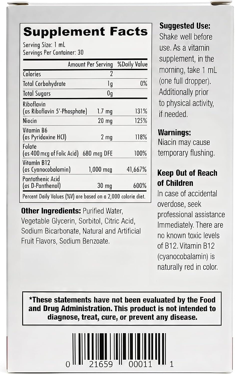 Sublingual Vitamin B Complex Liquid Drops, B12, Berry, 2 fl oz | Fast sublingual liquid B-complex with B12 for energy