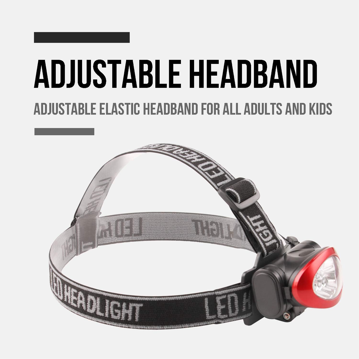 Lichamp Headlamp, 10 Pack 12 LED 3 Mode Portable Head Lamp Flashlight, Outdoor Lightweight Durable Headlight for Running, Camping, Reading, Fishing