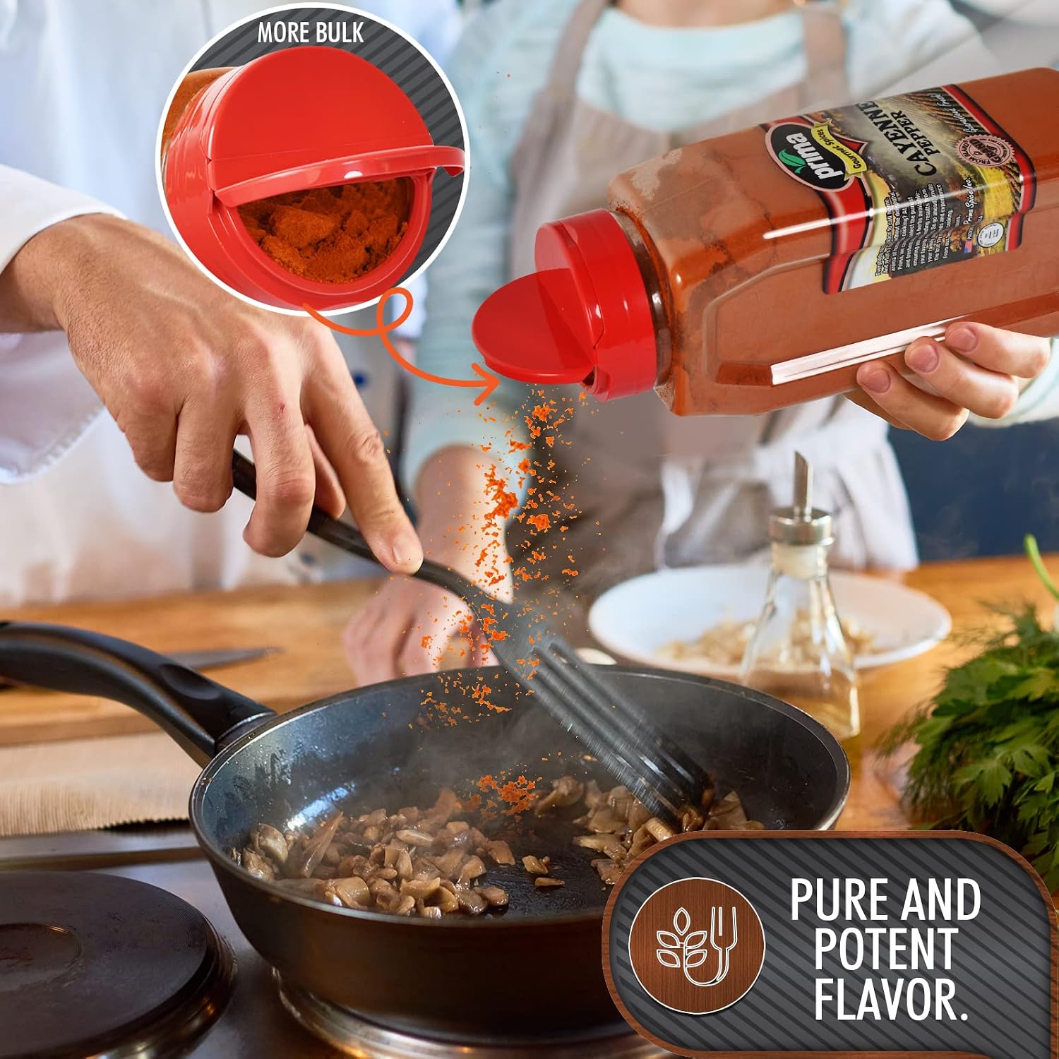 Prima Spice Cayenne Pepper Powder 5 LBS Bulk Kitchen Jug | 60, 000 SHU (Extra Hot) | All Natural