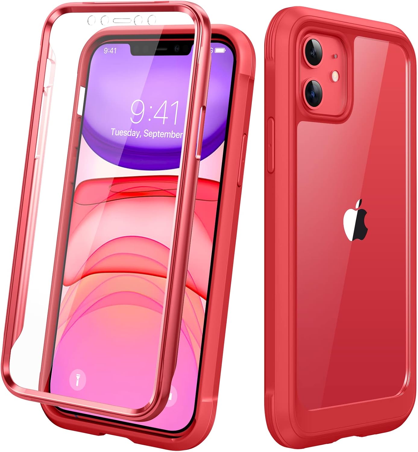 Diaclara Designed for iPhone 12 Mini Case, Full Body Rugged with Built-in Touch Sensitive Anti-Scratch Screen Protector