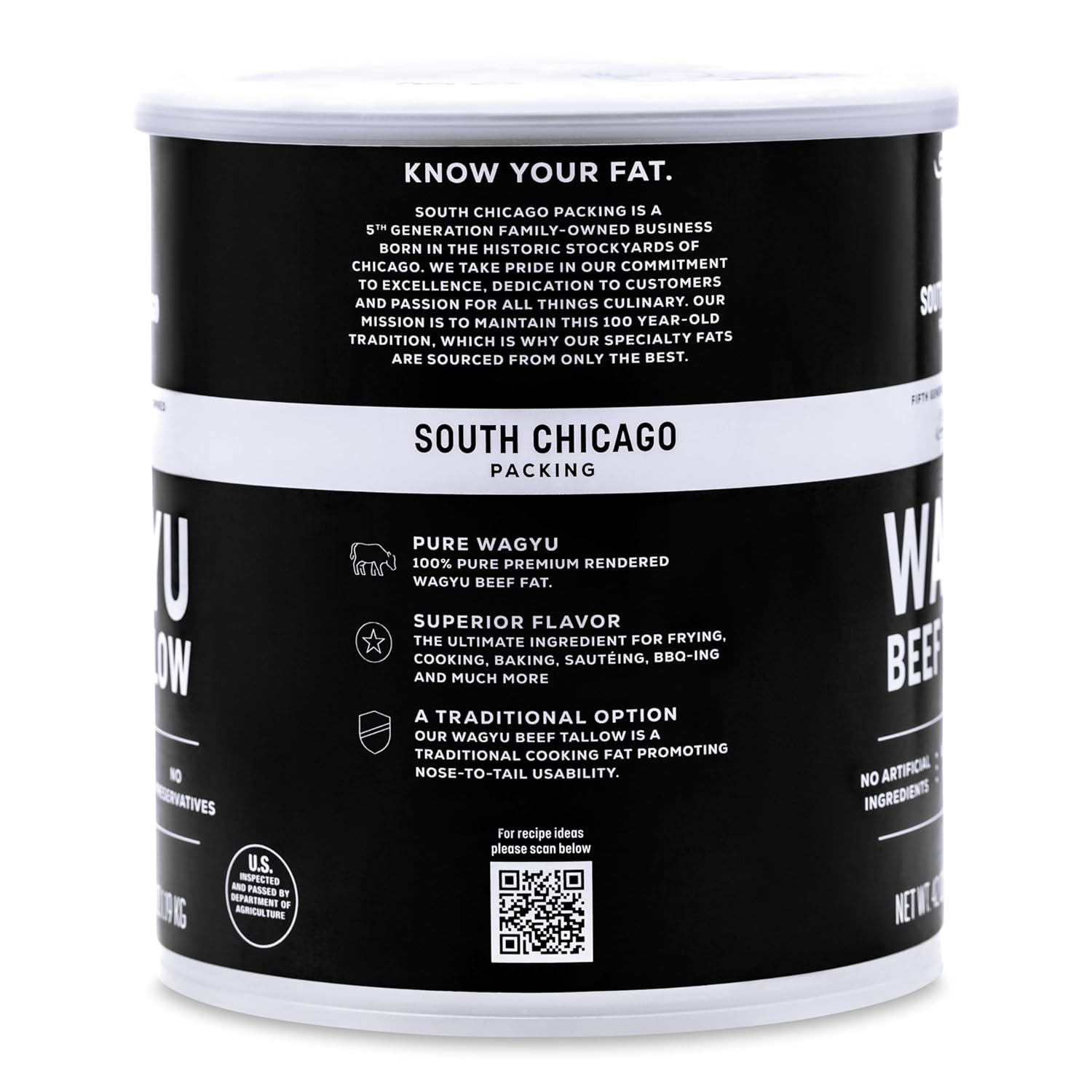 South Chicago Packing 100% Pure Wagyu Beef Tallow, 42 Ounces – Paleo & Keto Friendly Cooking Fat for Searing, Sautéing & Frying