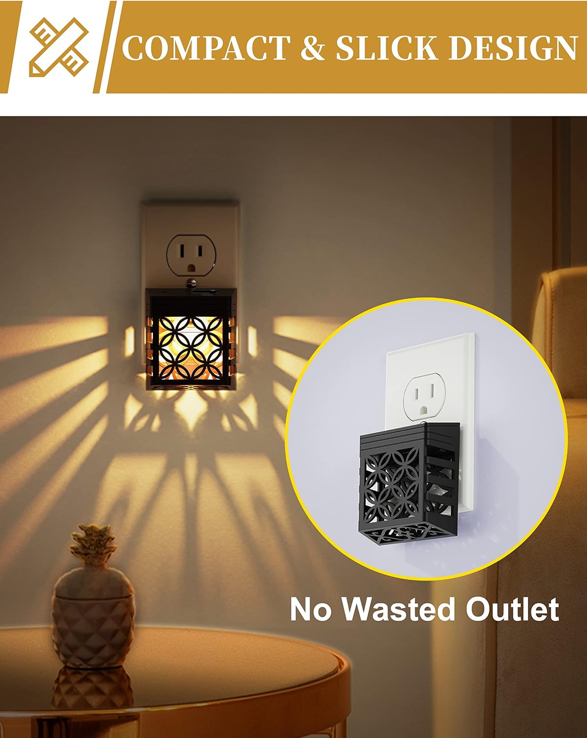 DORESshop Nights Lights Plug Into Wall, Plug in Night-Light, 3000K