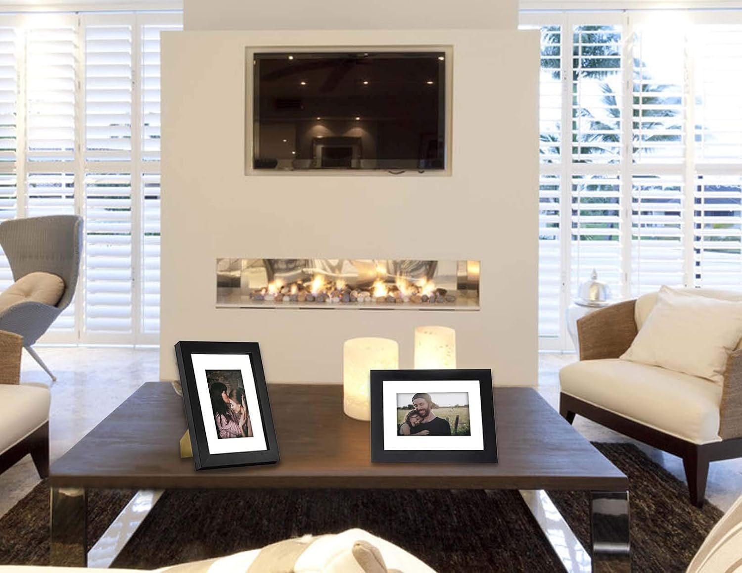 WUTL 8x8 Black Picture Frames Square
