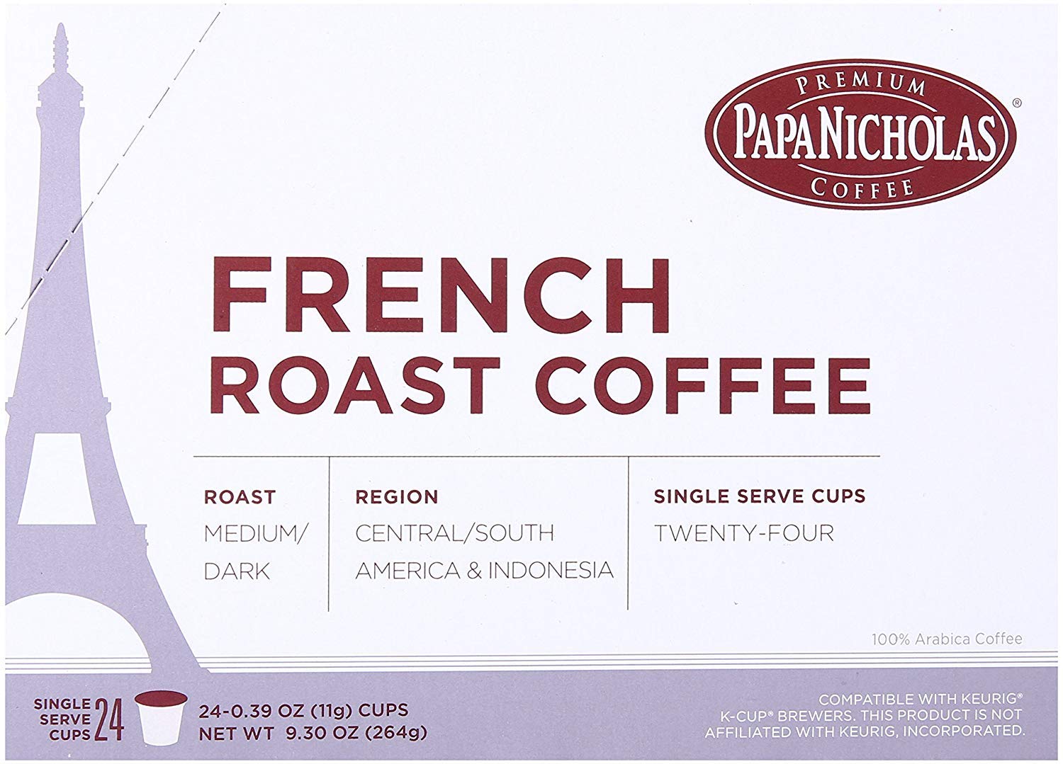 Papanicholas Coffee Single Serve Coffee Cups, Fits Keurig K Cup Brewers, Coffee Pods Hawaiian Islands Blend,12 Ounce