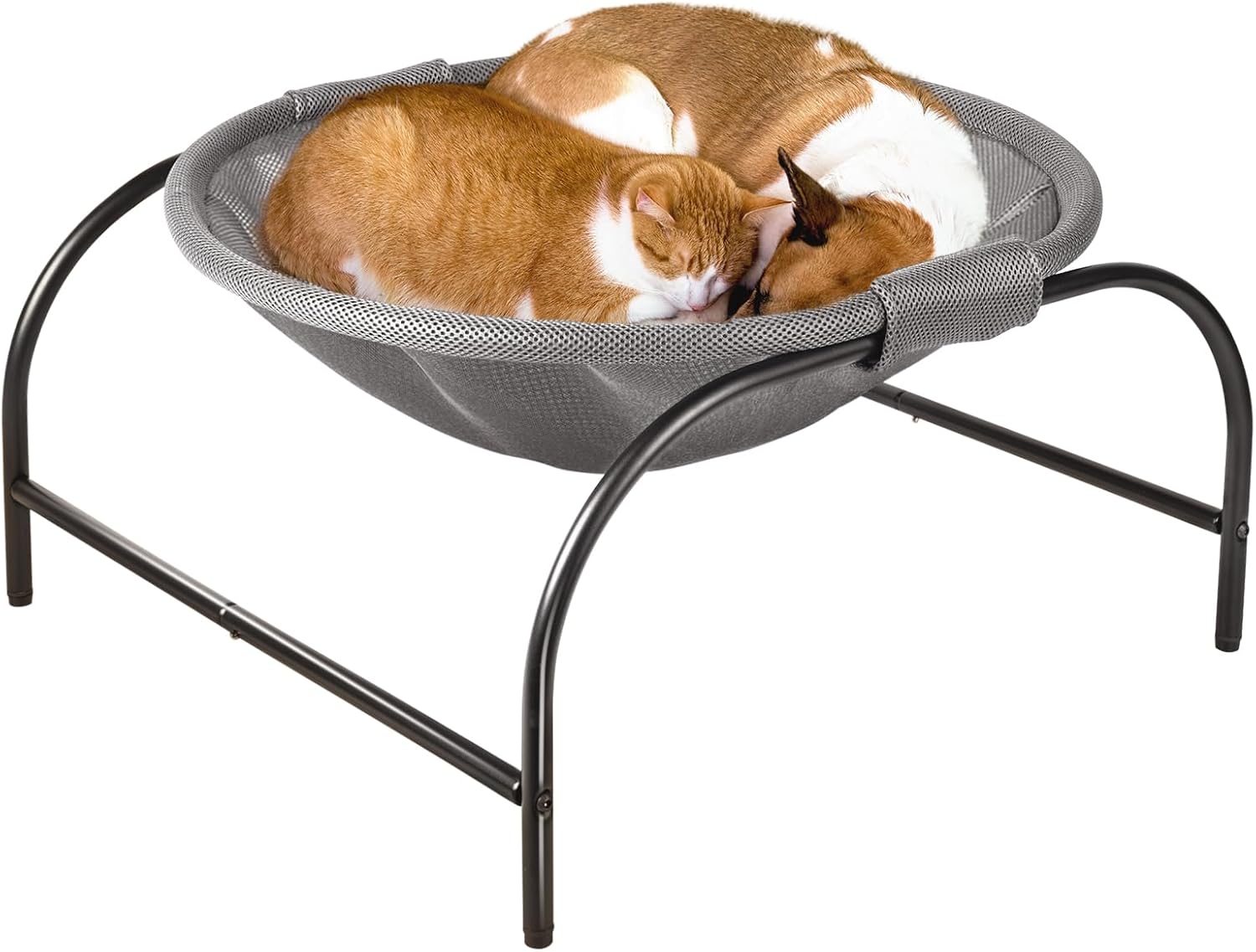 JUNSPOW Cat Bed Sleeping Cat Hammock, 16.9in x 16.9in x 9.5in, Grey