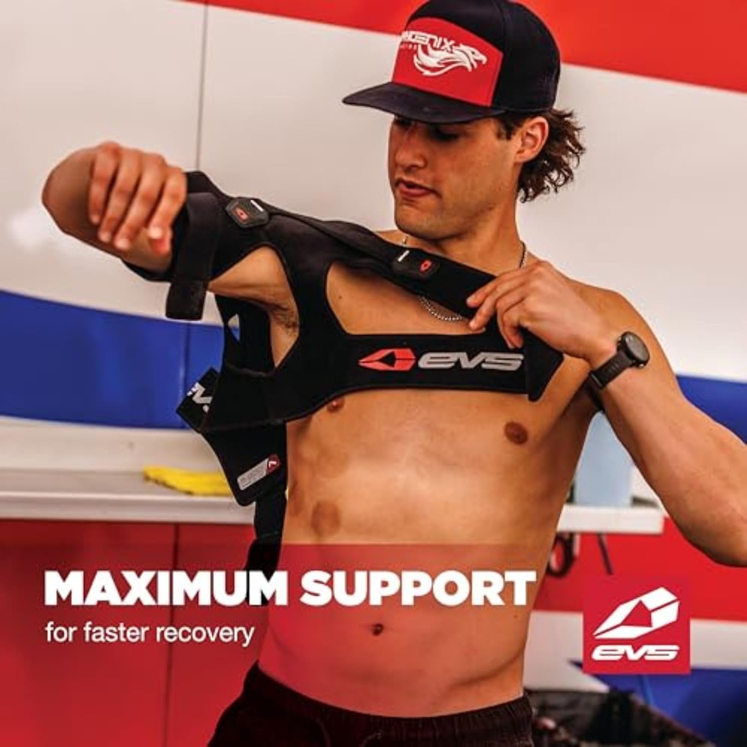 EVS SPORTS SB03 Shoulder Brace For Men | Superior Compression & Adjustable Breathable Support for Rotator Cuff & Past Shoulder Injuries | Extra