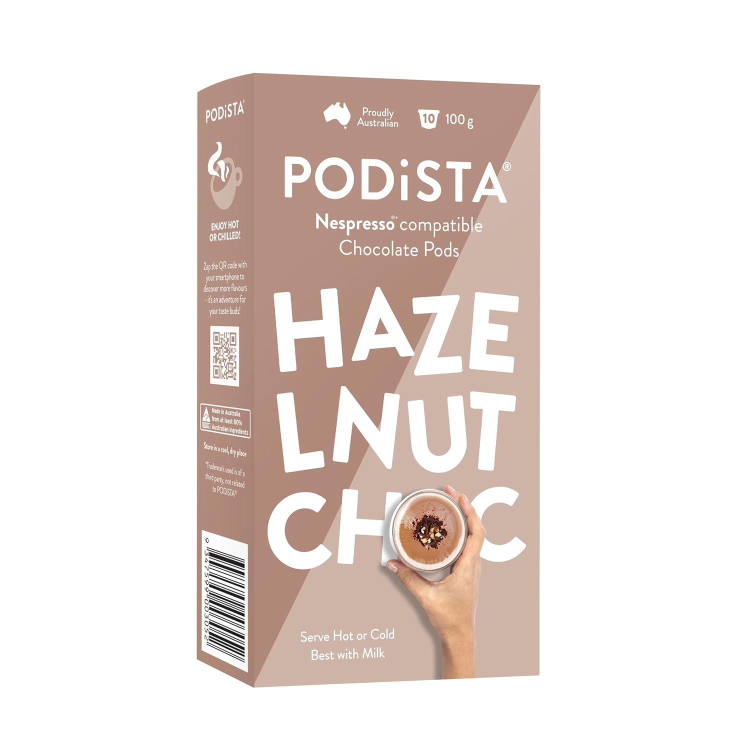 Hot Chocolate Nespresso Compatible Capsules Hot Cocoa Pods - Mint Infusion - 10 Pod Package