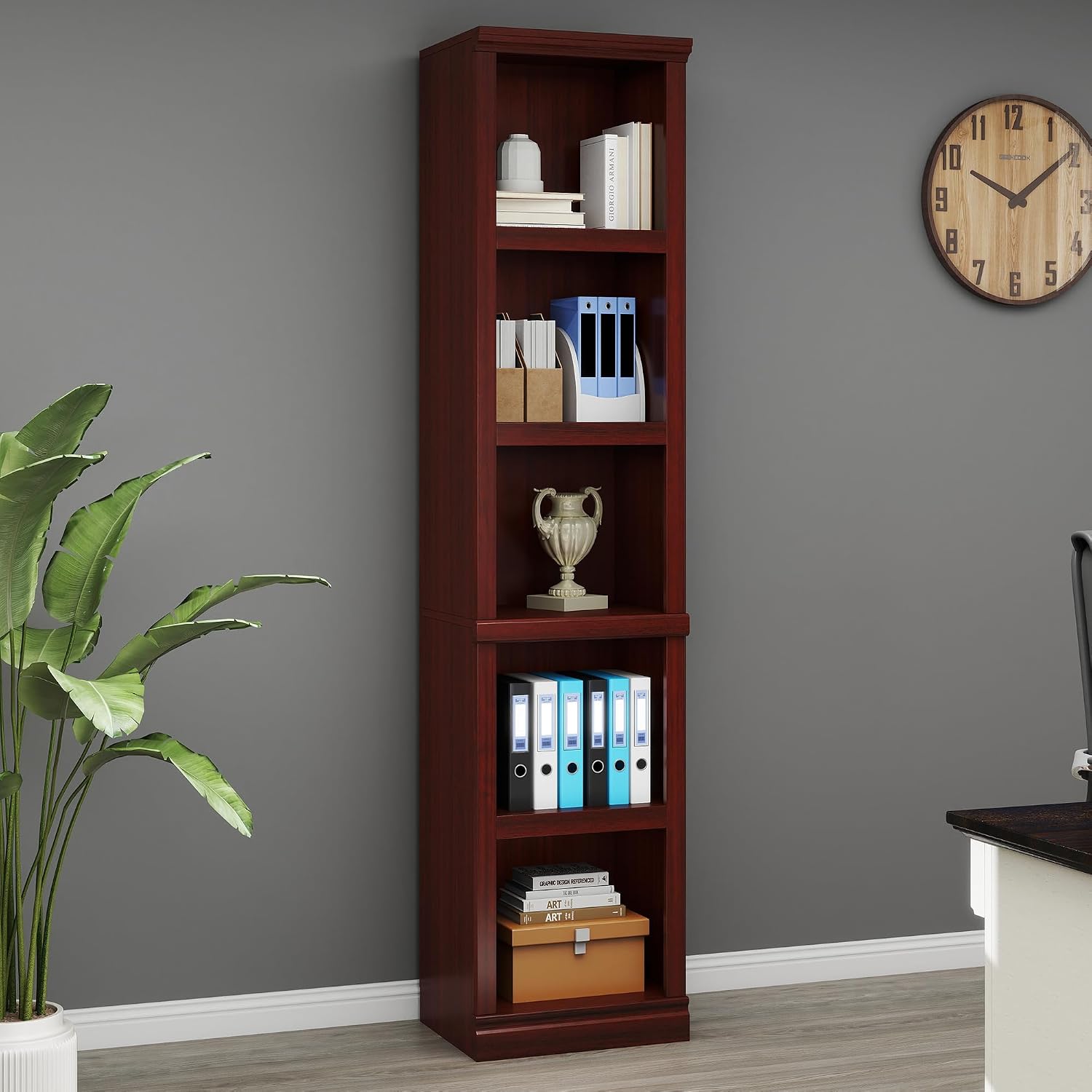 Bevfint 72" Tall Bookcase, White Large Floor Standing Bookshelf for Hallway | 5 Tier Shelves Open Storage Organizer with Anti Tipping Device, Book Case for Living Room Kitchen Home Office Bedroom