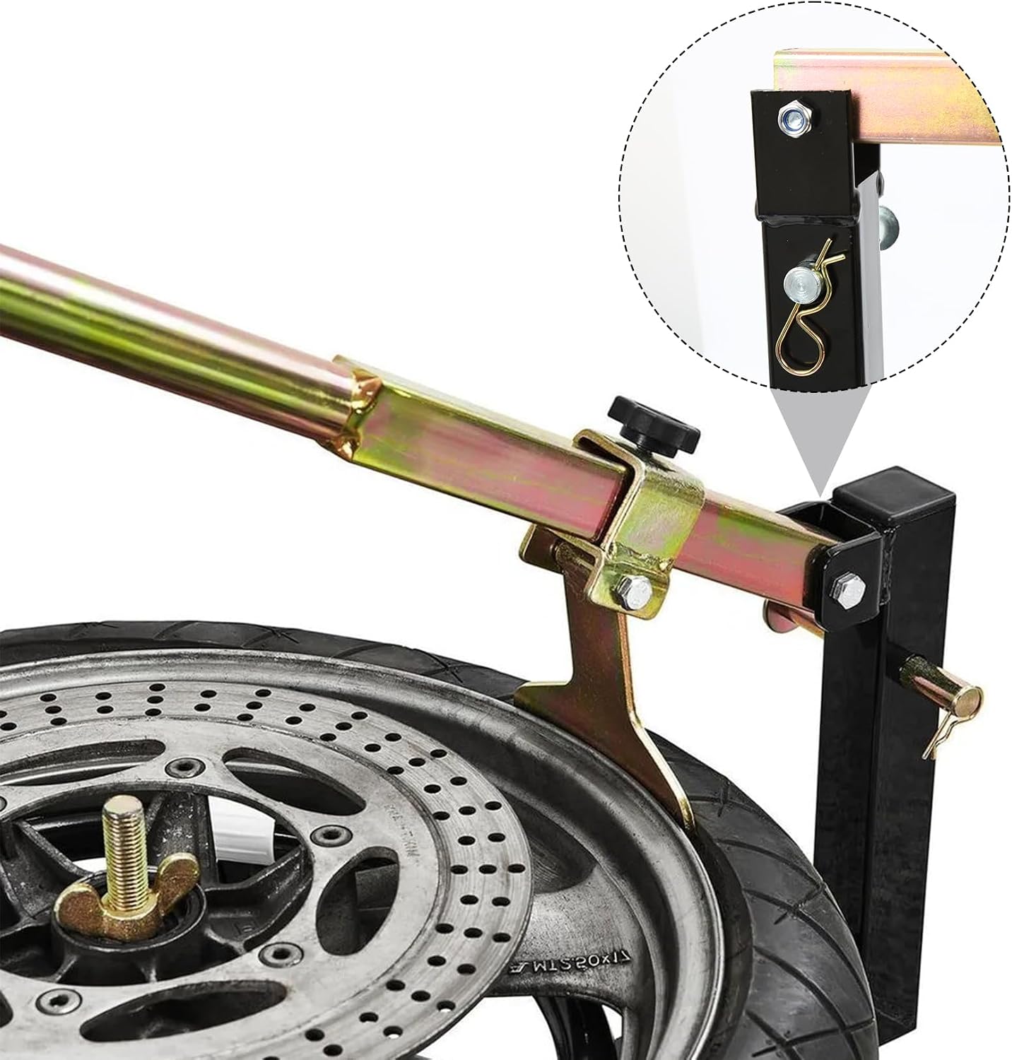 Tire Change Stand for 16" to 21" Tires, Portable Motorcycle Tire Changing Stand With Adjustable Bead Breaker Lever