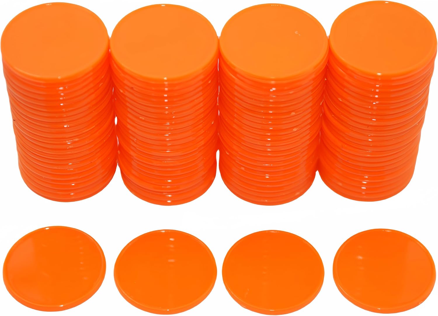 Smartdealspro Set of 100 25MM/1 Inch Opaque Plastic Learning Counting Counters Poker Chips (Red)