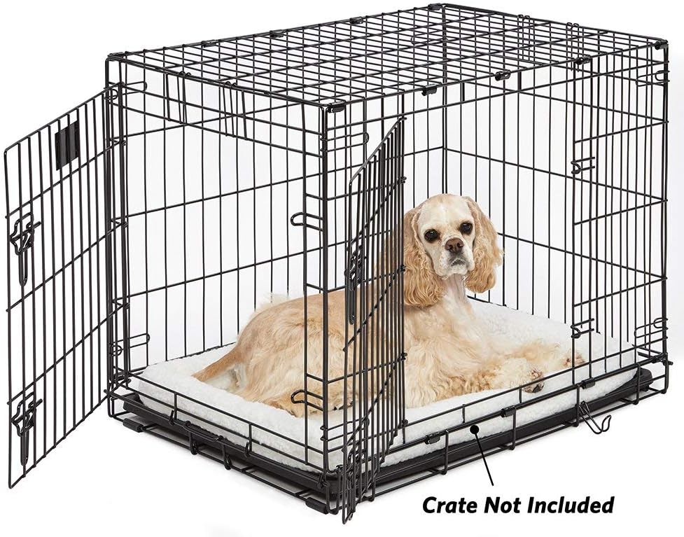 MidWest Homes for Pets QuietTime XXS Dog Bed – Cinnamon Faux Fur Bolster, Ultra-Soft and Machine Washable, Fits 18-Inch Crates and Carriers, for Small Dogs and Cats