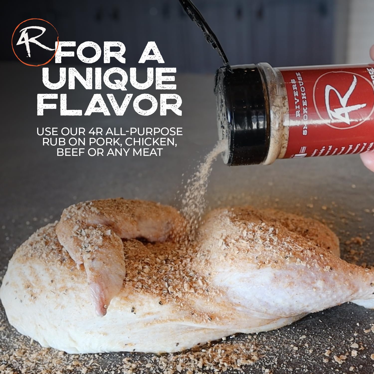 4 Rivers - Smokehouse Brisket Rub - Dry Rub Seasoning for Roasting, Slow-Cooking or Grilling - Premium Blend - Multi-Regional Recipe - Premium Ingredients - 6 oz | Seasoning for Roasting, Slow-Cooking or Grilling, Premium House-Made Blend, Multi-Regional…