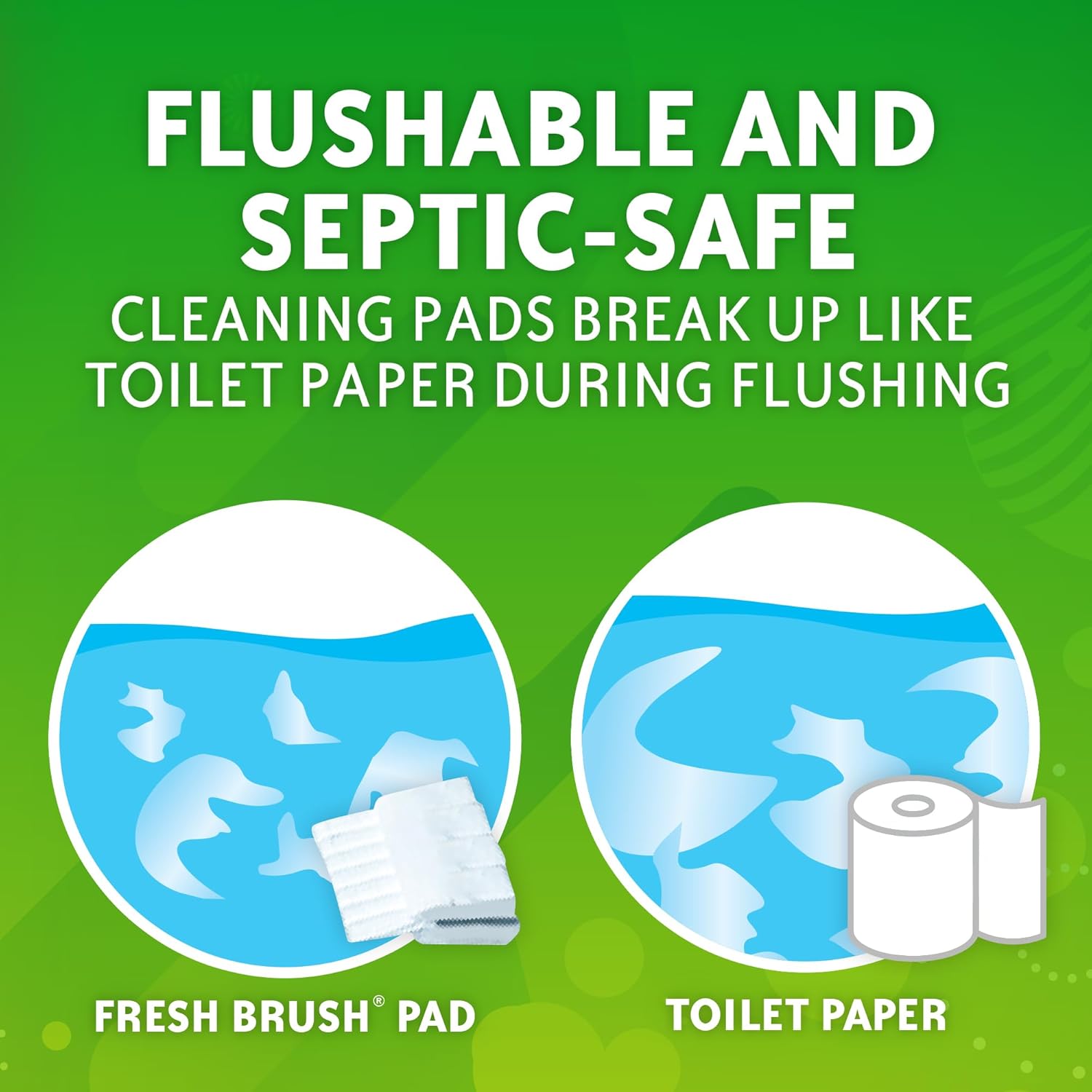 Scrubbing Bubbles Toilet Bowl Wand Cleaner Refills, Fresh Brush Heavy Duty Cleaner Toilet Refill Pads, Removes Limescale & Odors, Citrus Scent, 8 Count (Pack of 1)