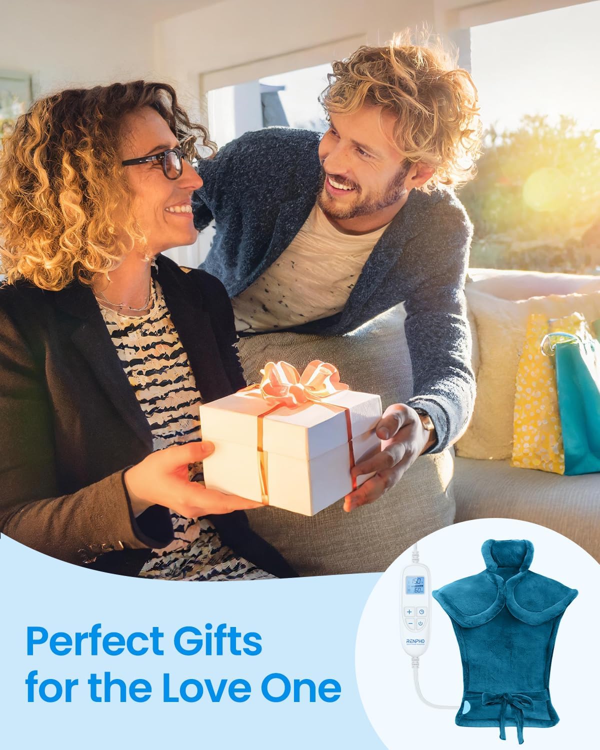 RENPHO Heating Pad for Back, Gift for Women & Men, FSA Eligible HSA