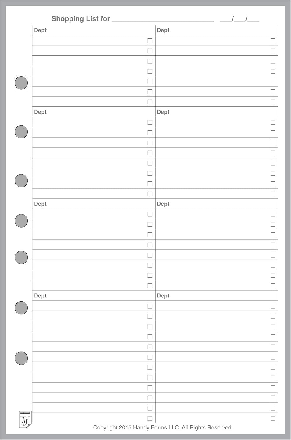 FC Classic Payment/Expense Record & Check Register, 50 Sheets, 5.5" x 8.5" | For 7-Ring FC Notebooks. Record payments, expenses, account balance. Ink-friendly heavyweight paper.