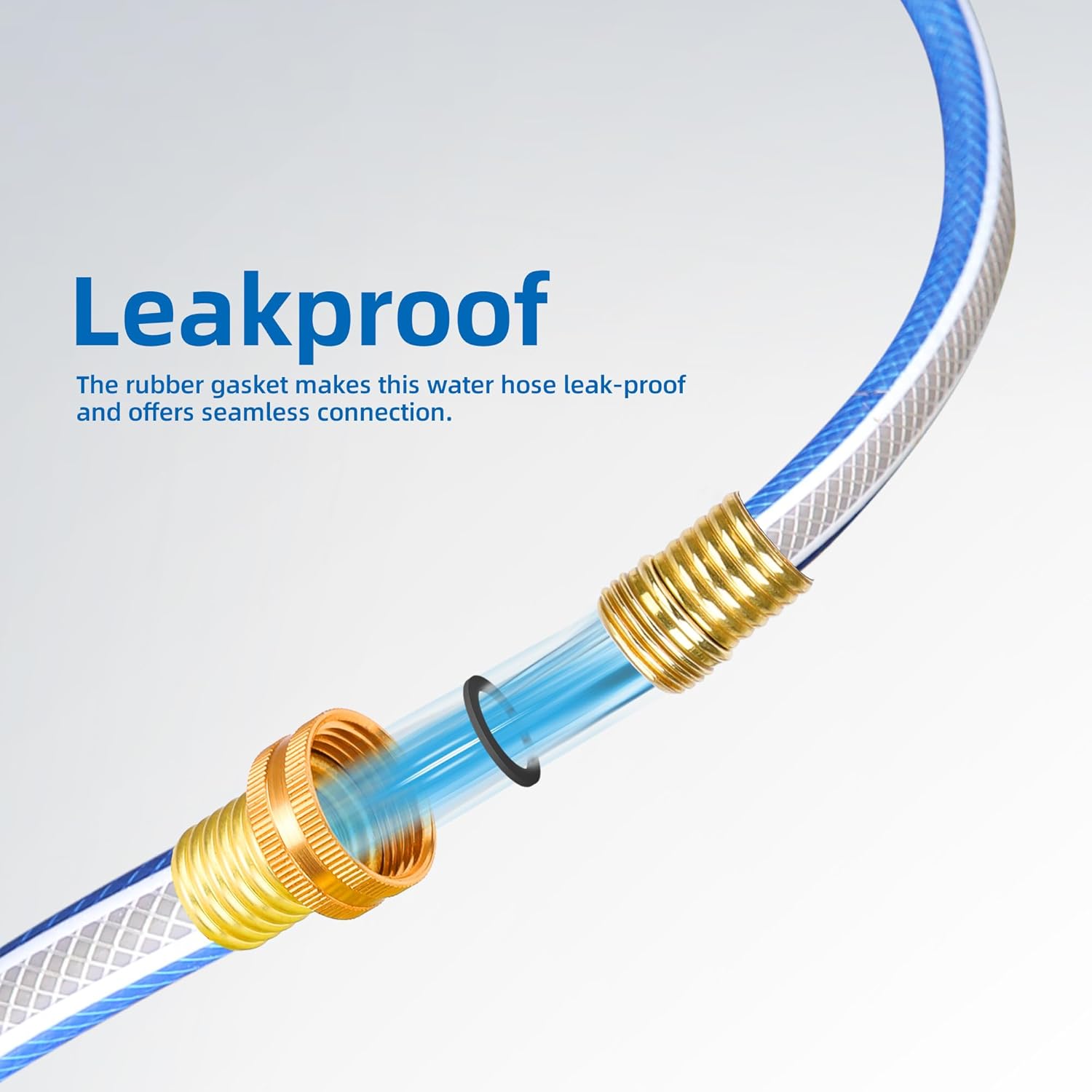 Lead-in Yellow Short Garden Hose 3/4 in. x 5 ft. -No Kink, Leak Free, Flexible, Male to Female Fittings -Heavy Duty Lightweight PVC Water Hose -150PSI Work & 500PSI Burst, for Reel Cart & Outdoor Use