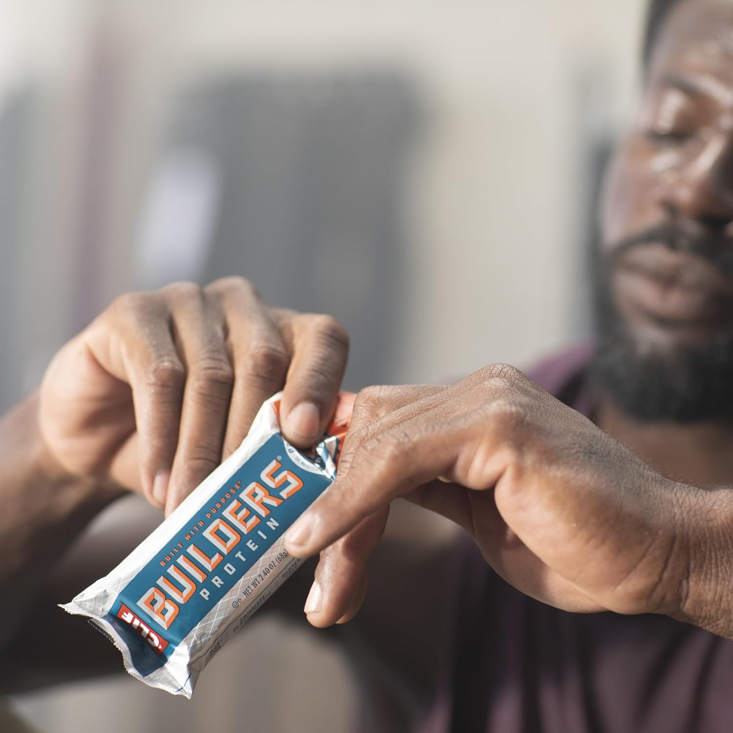 CLIF BUILDERS Protein Bars - Chocolate Peanut Butter Flavor - 20g Plant Based Protein - Gluten Free - Non-GMO - Low Glycemic - No Artificial