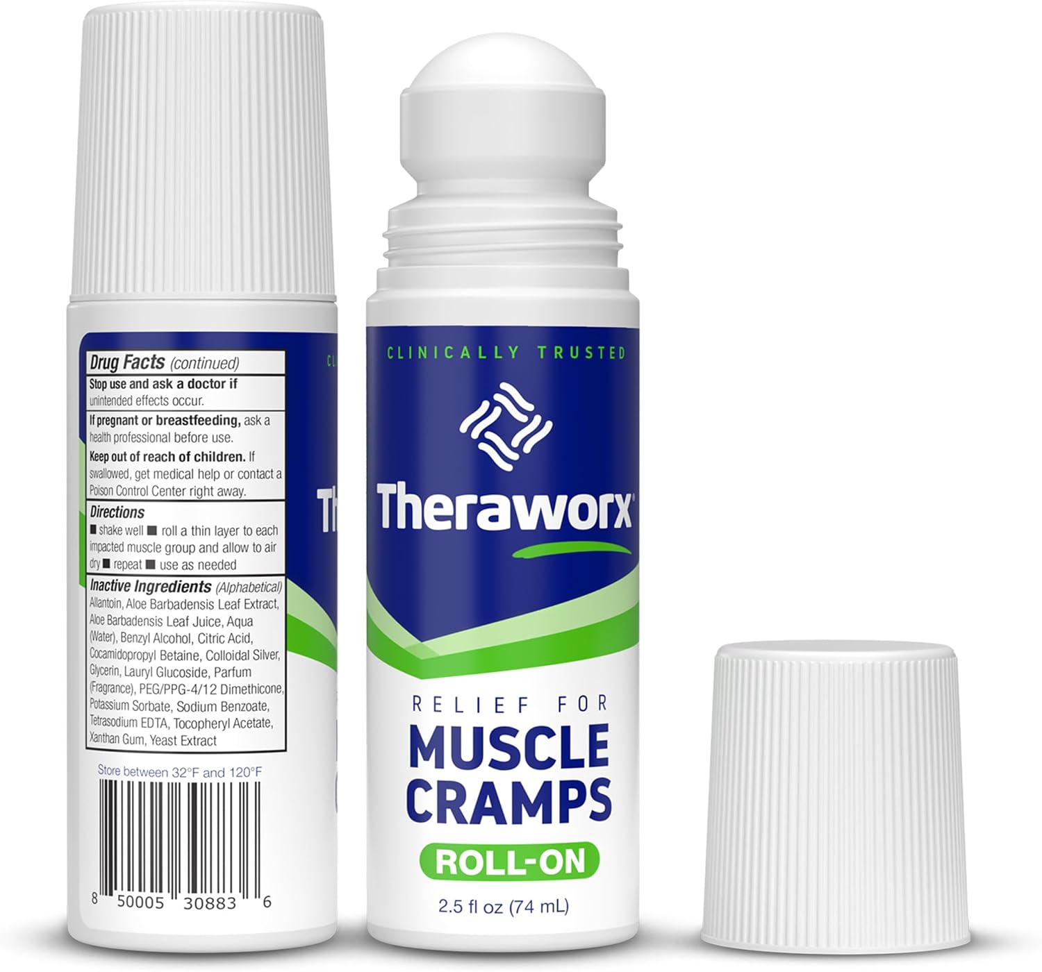 Theraworx Muscle Cramps Relief Foam with Magnesium Sulfate, 7.1oz (1 Count) | Clinically Trusted, Fast-Acting Muscle & Leg Cramp Relief, Made with Magnesium Sulfate. Paraben-Free, no mess or strong odor.